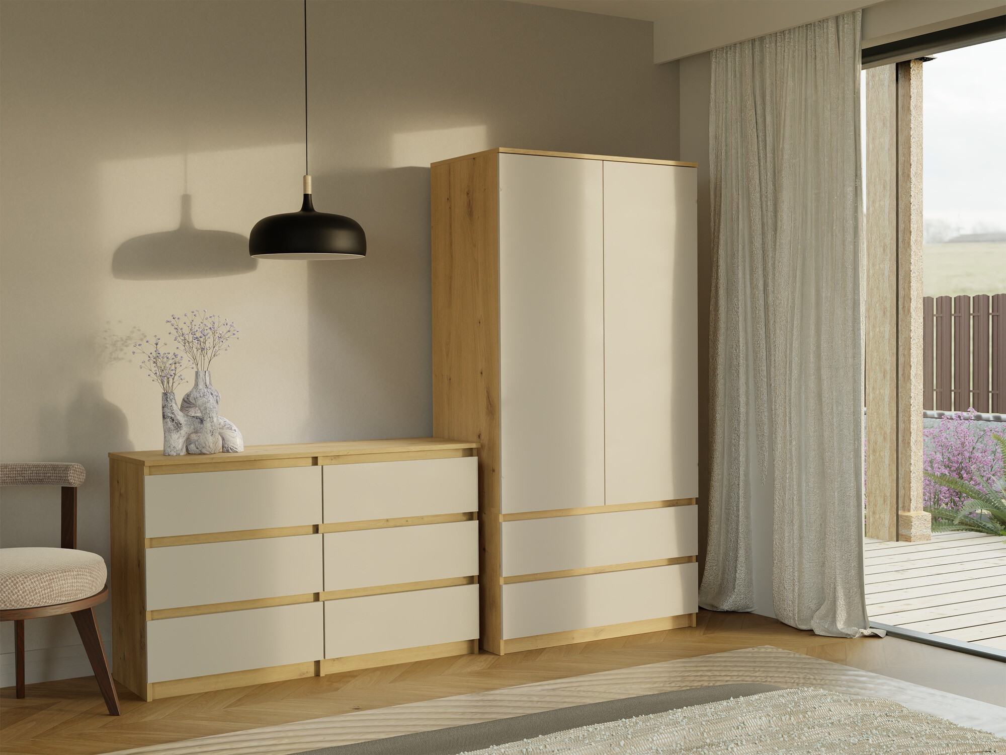 Kumode Elbvelu 103 (Artisan ozols + Kašmirs)