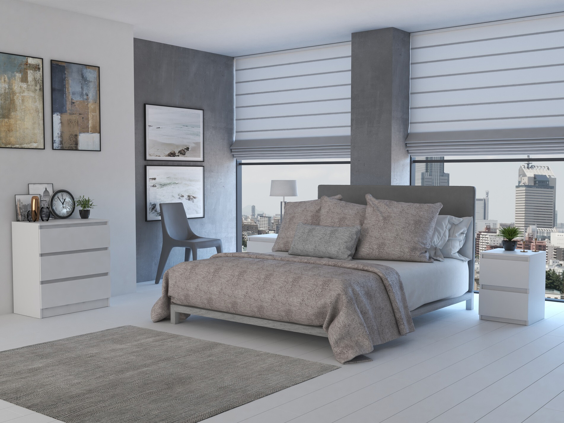 Naktsgaldiņš Elbvelu 107 (Balts)