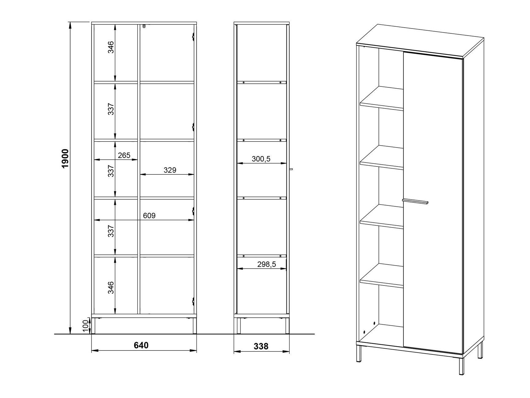 Стеллаж Solaro 101 (Графит)