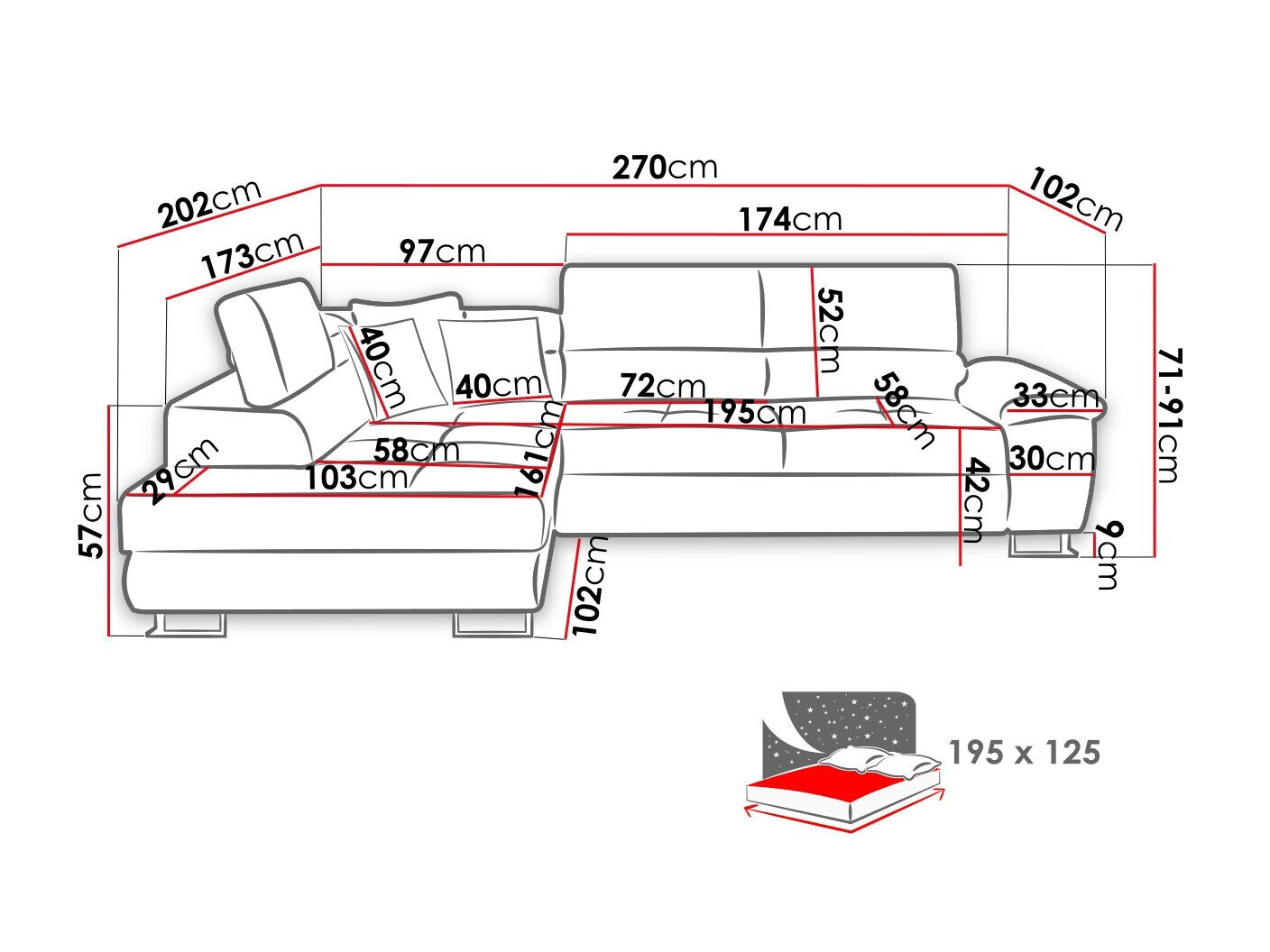 Stūra dīvāns Comfivo 166 (Kronos 19)
