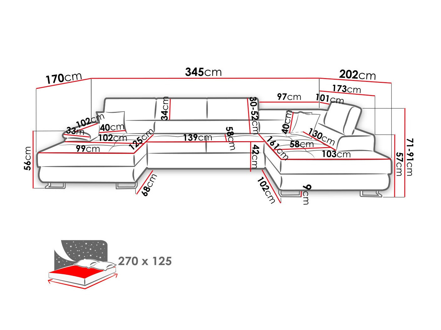 Угловой диван Comfivo 190 (Kronos 19)