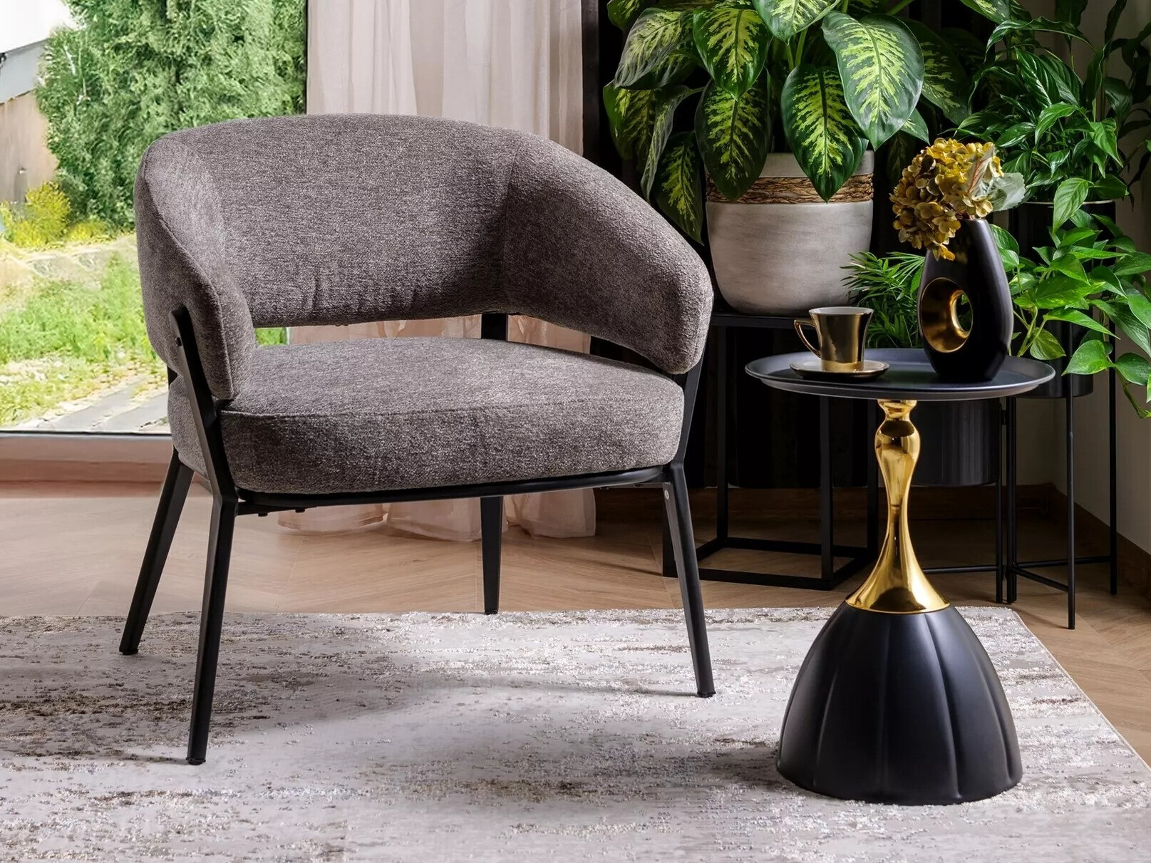 Kafijas galdiņš Detroit 713 (Melns)