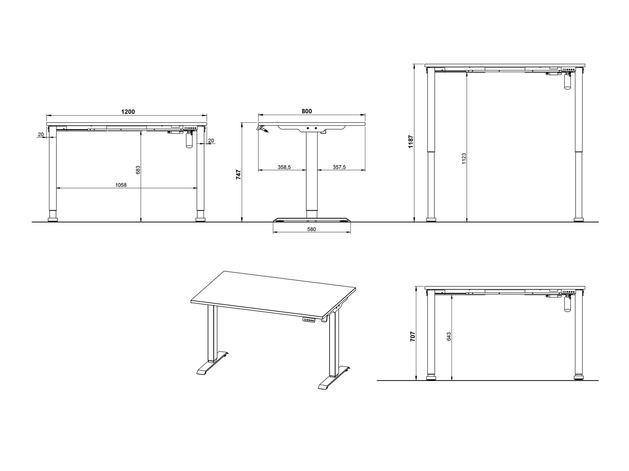 Комплект для домашнего офиса Solaro 103 (Графит)