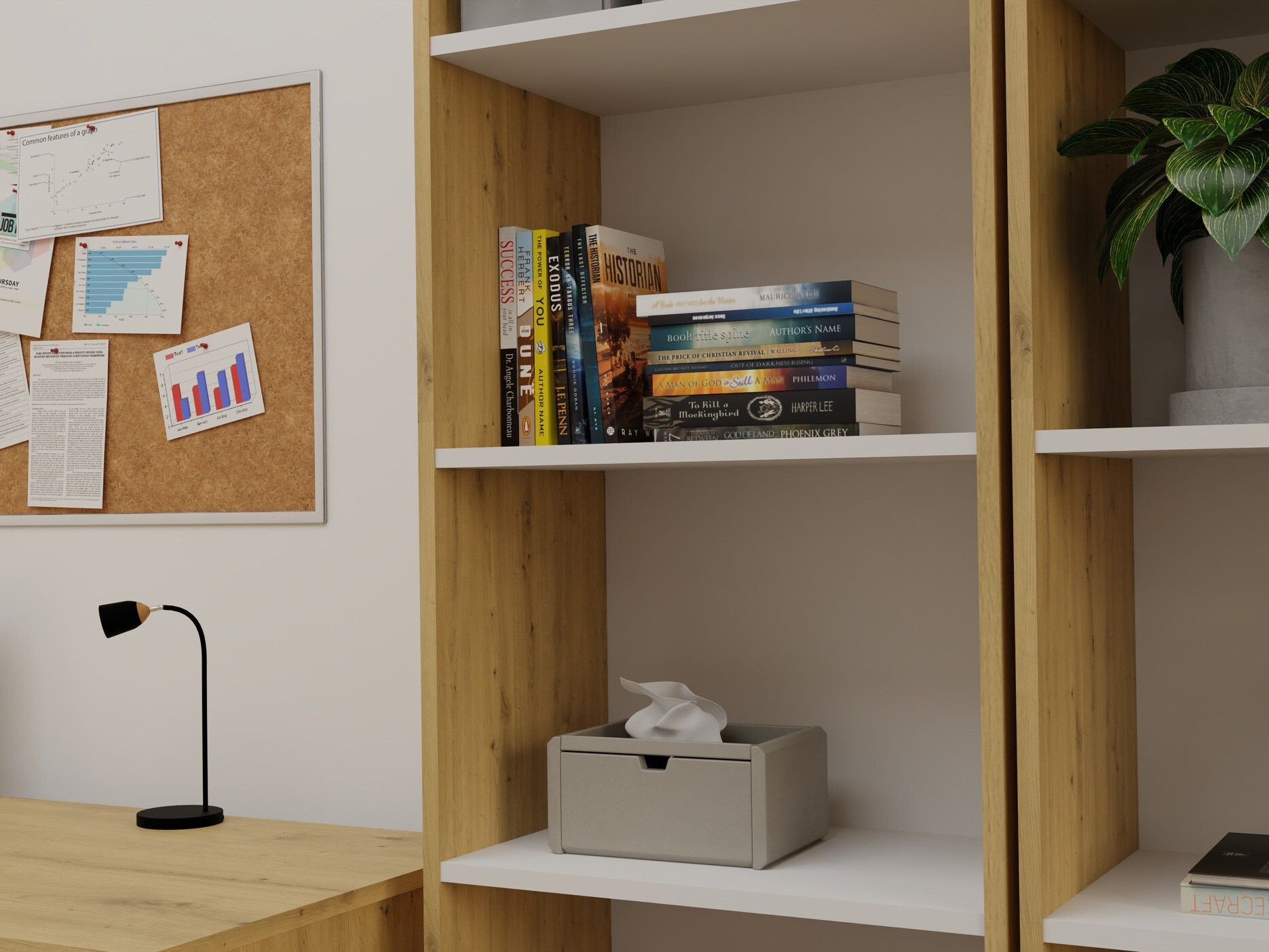 Plaukts Mandeville 188 (Artisan ozols + Balts)