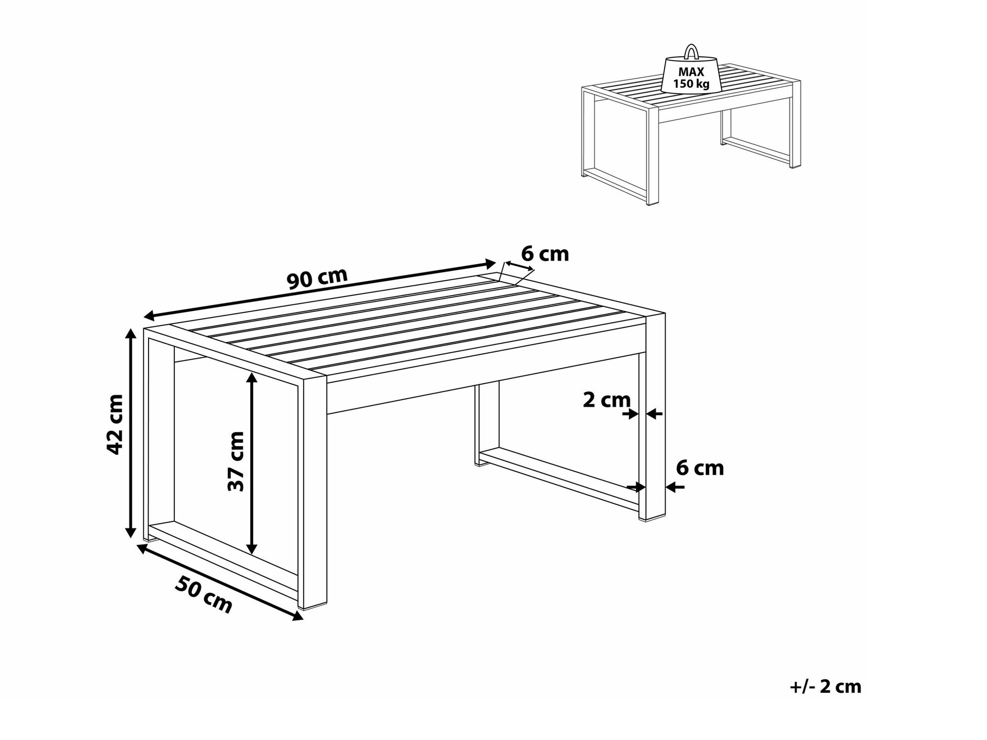 Садовый столик Berwyn 2583 (Светло-серый)