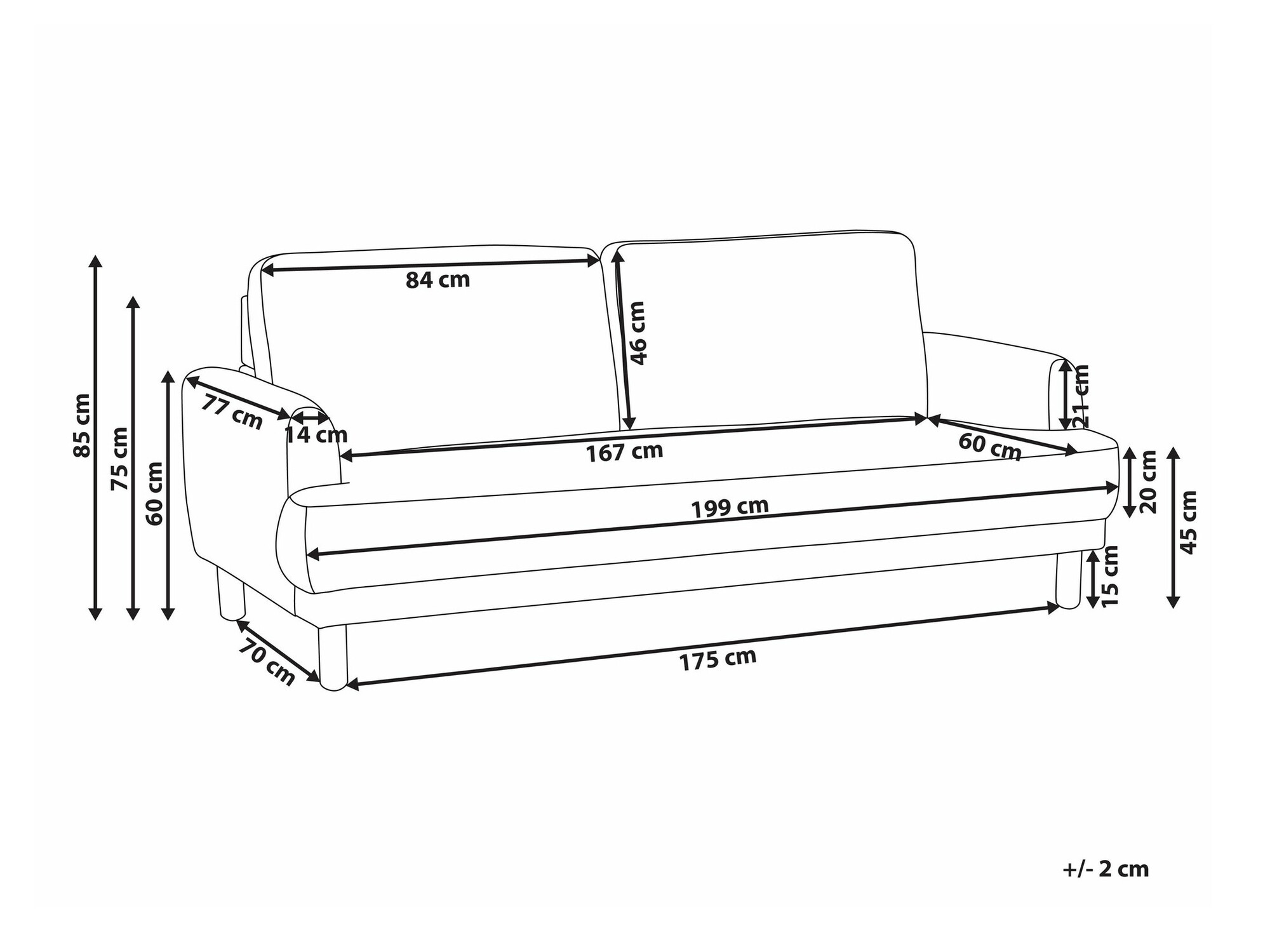 Dīvāns Berwyn 2587 (Taupe)