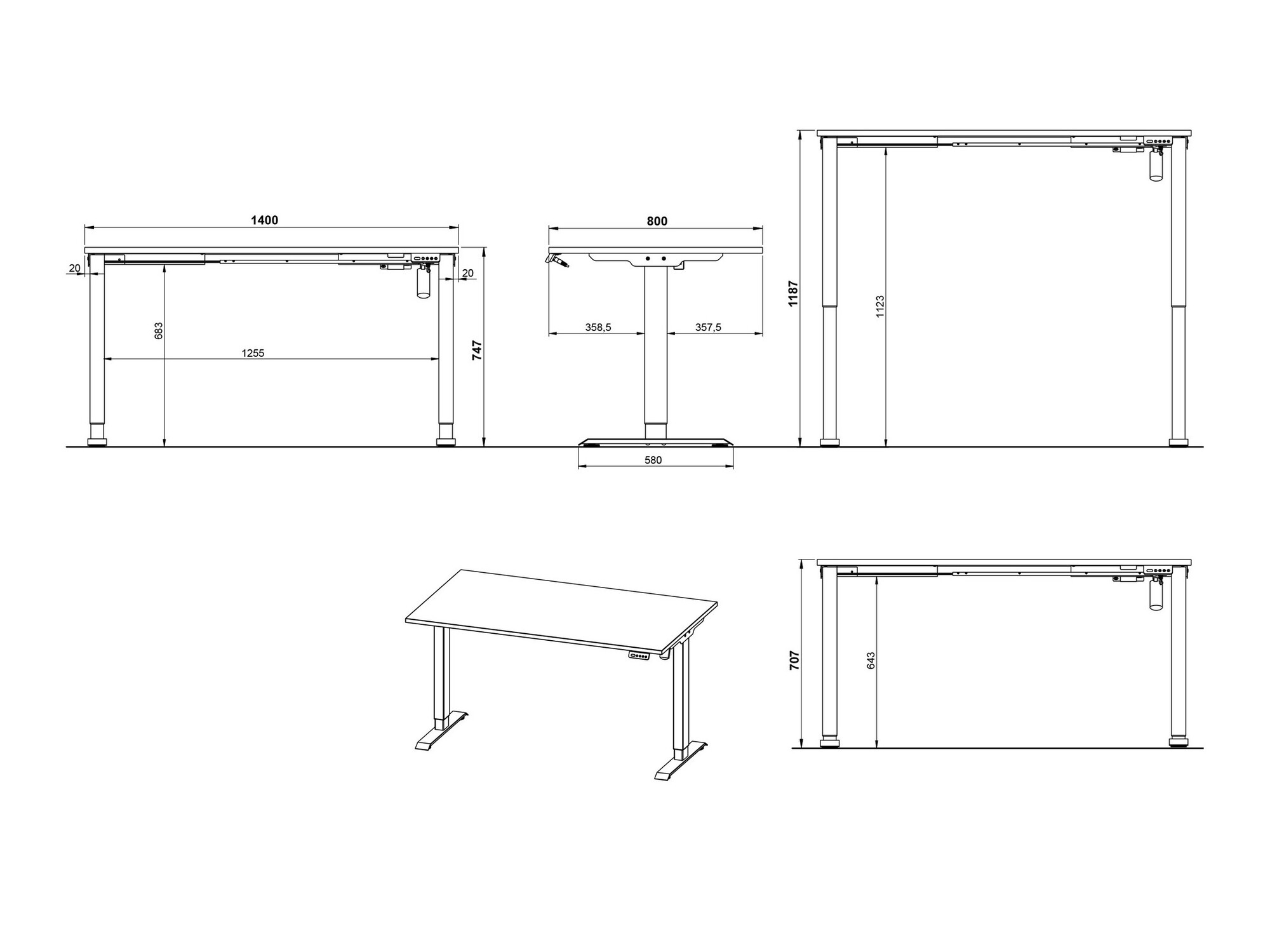Комплект для домашнего офиса Solaro 104 (Графит)