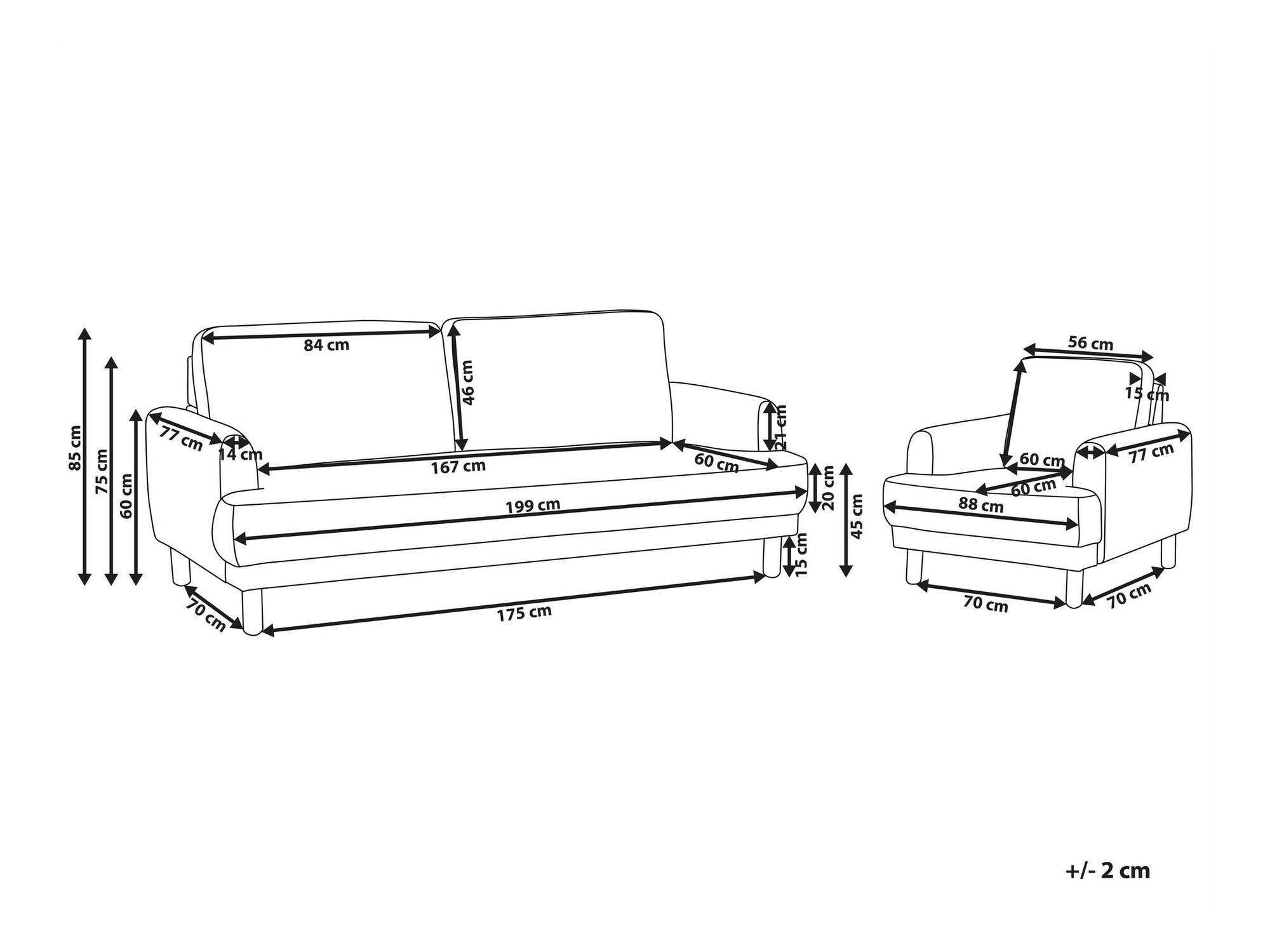 Комплект мягкой мебели Berwyn 2588 (Taupe)