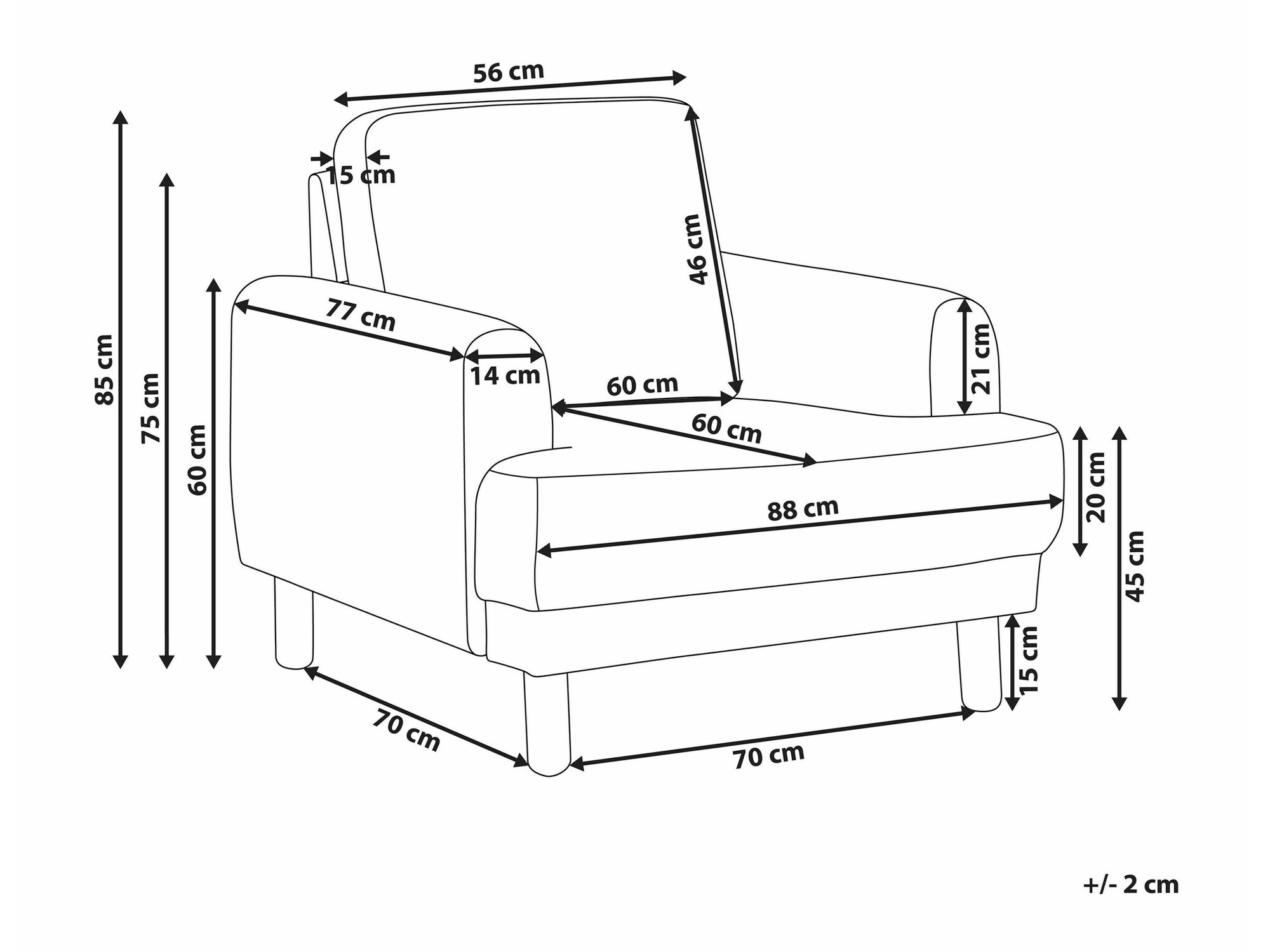 Кресло Berwyn 2585 (Крем)