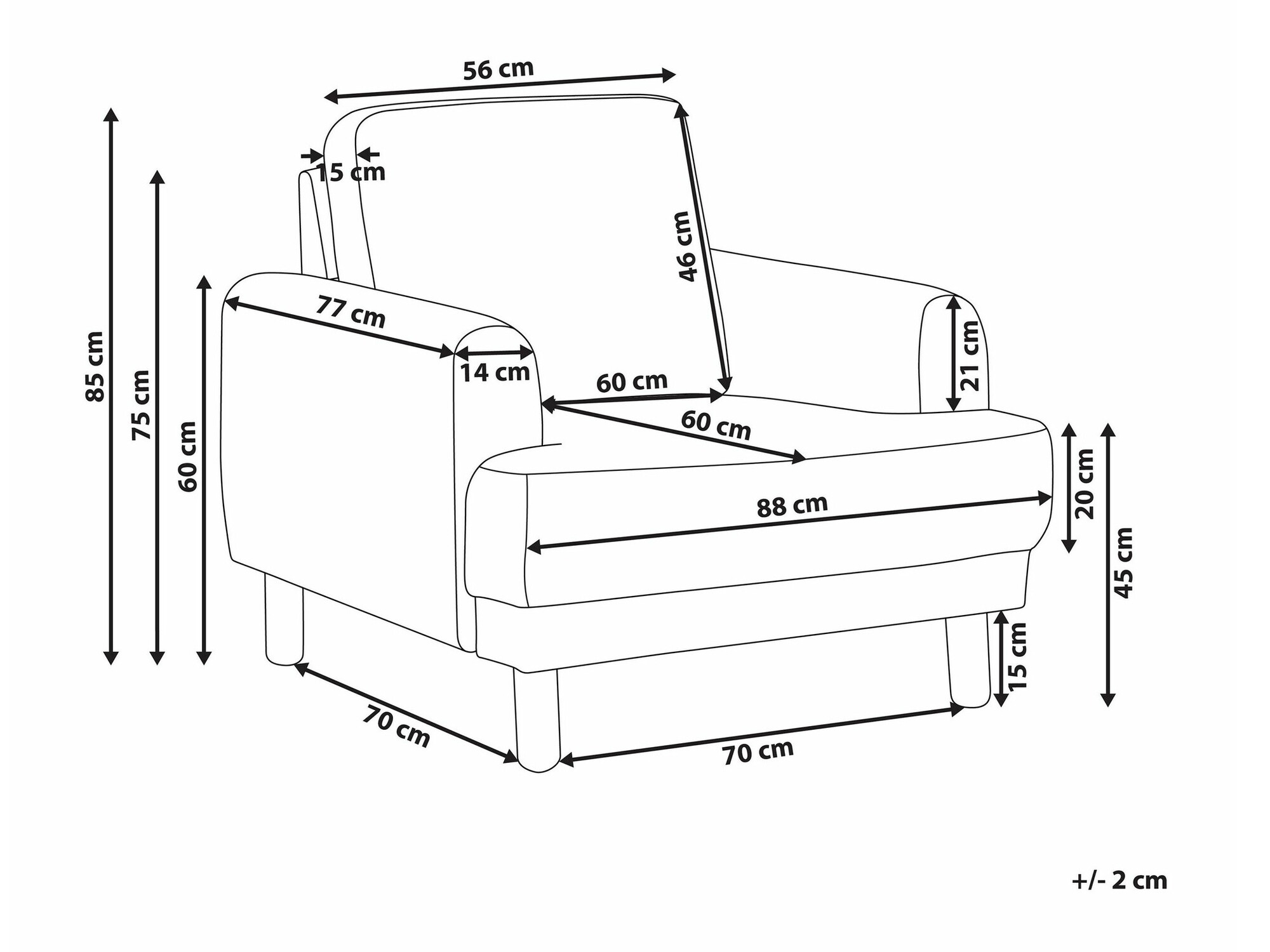 Krēsls Berwyn 2585 (Taupe)