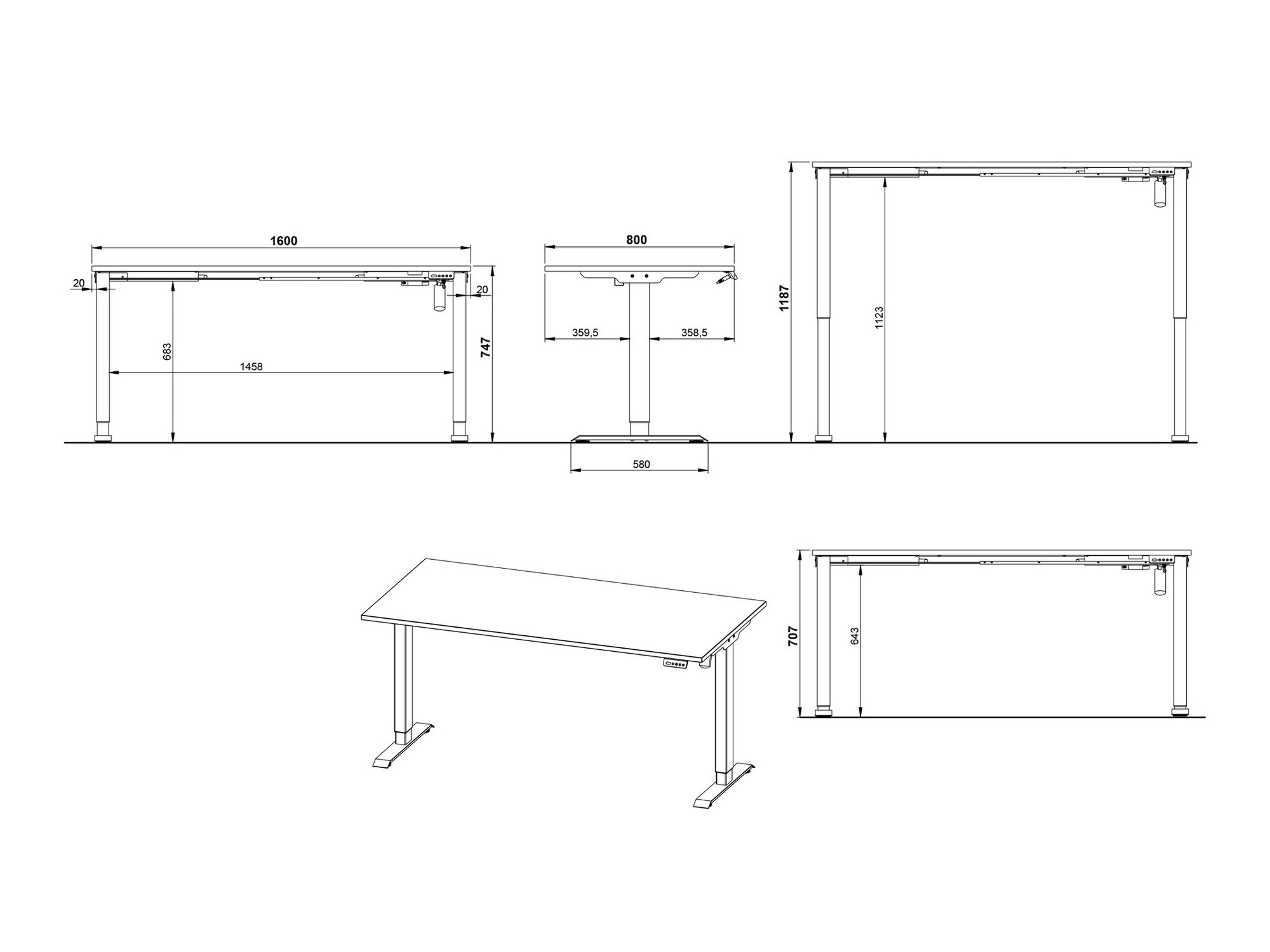 Mājas biroja komplekts Solaro 105 (Kašmirs)