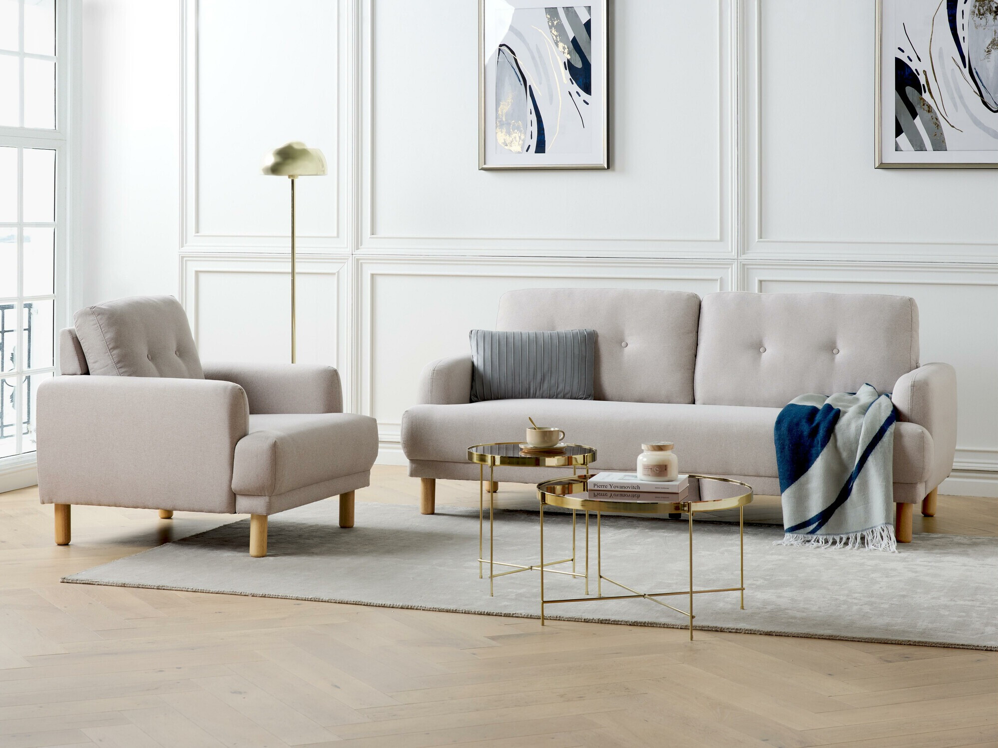 Mīksto mēbeļu komplekts Berwyn 2588 (Taupe)