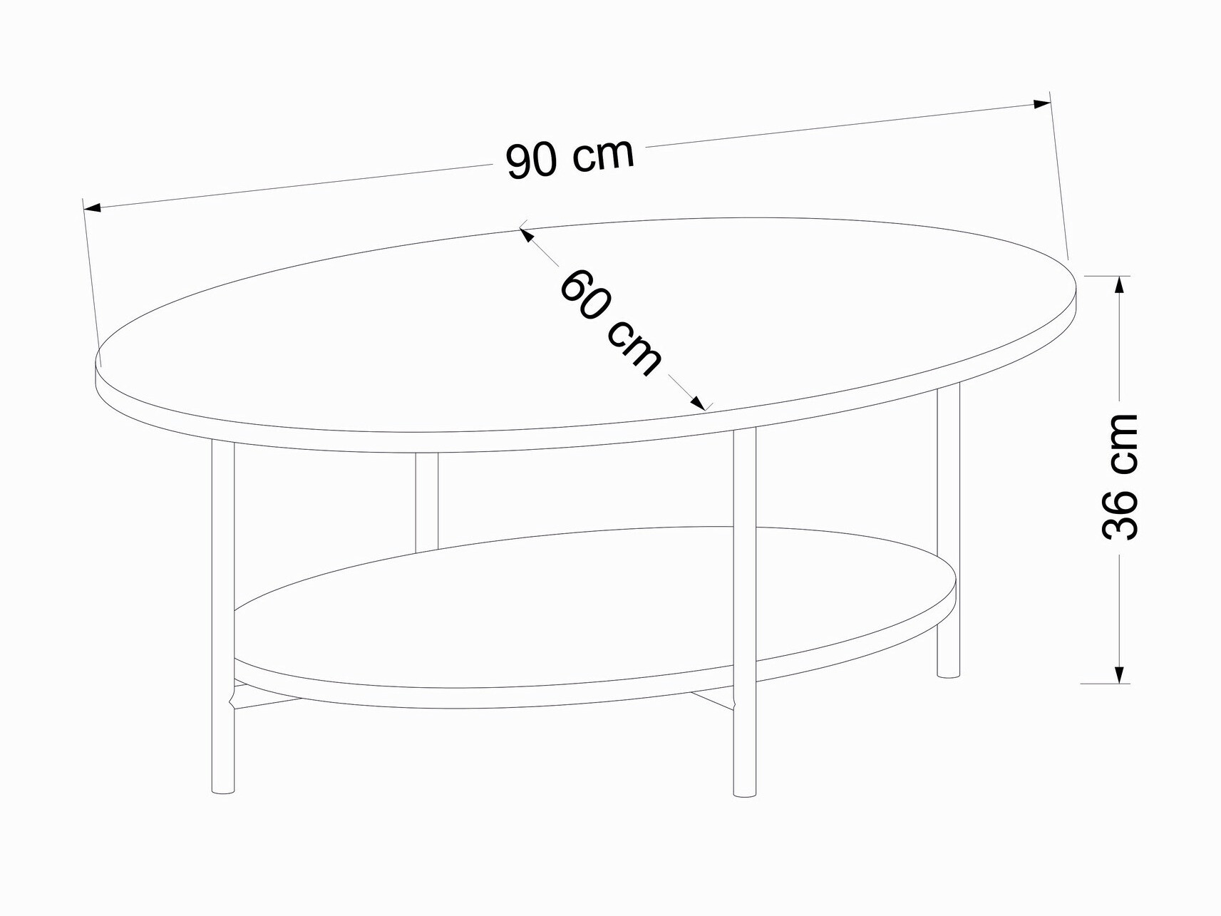 Žurnālu galdiņš Kailua 2460 (Melns + Gaišs Travertine)