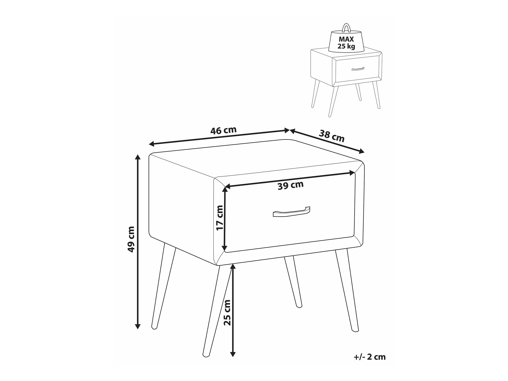 Прикроватная тумбочка Berwyn 2590 (Зелёный)