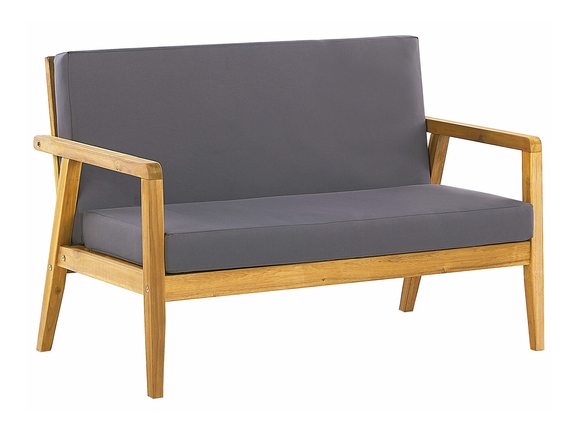 Dārza mēbeļu komplekts Berwyn 2592 (Gaišs koks + Tumši pelēks)