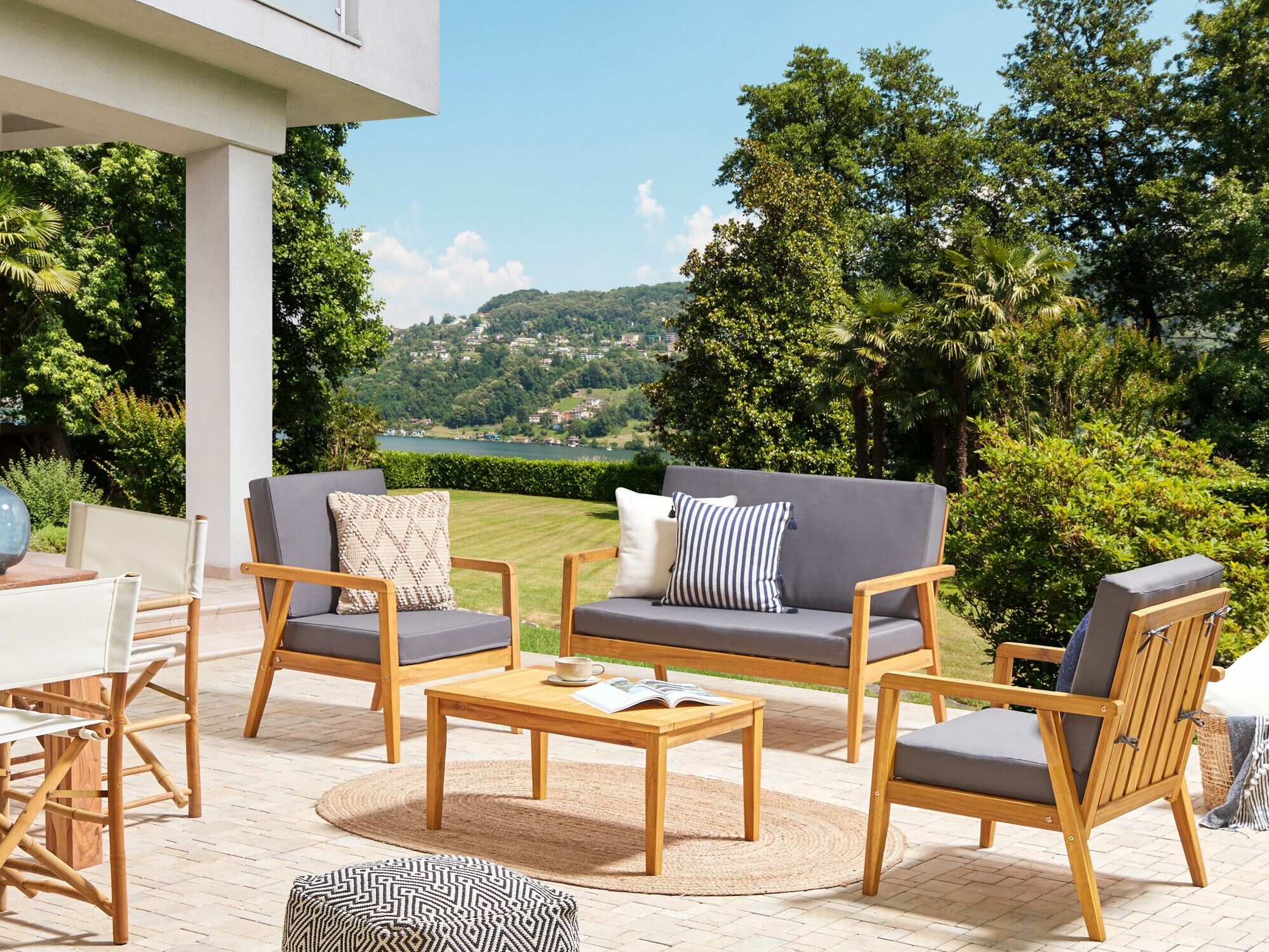 Садовый комплект Berwyn 2592 (Светлое дерево + Тёмно-серый)