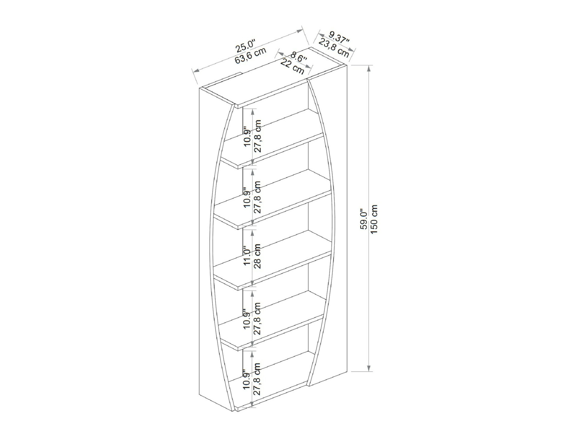 Стеллаж Kailua 2464