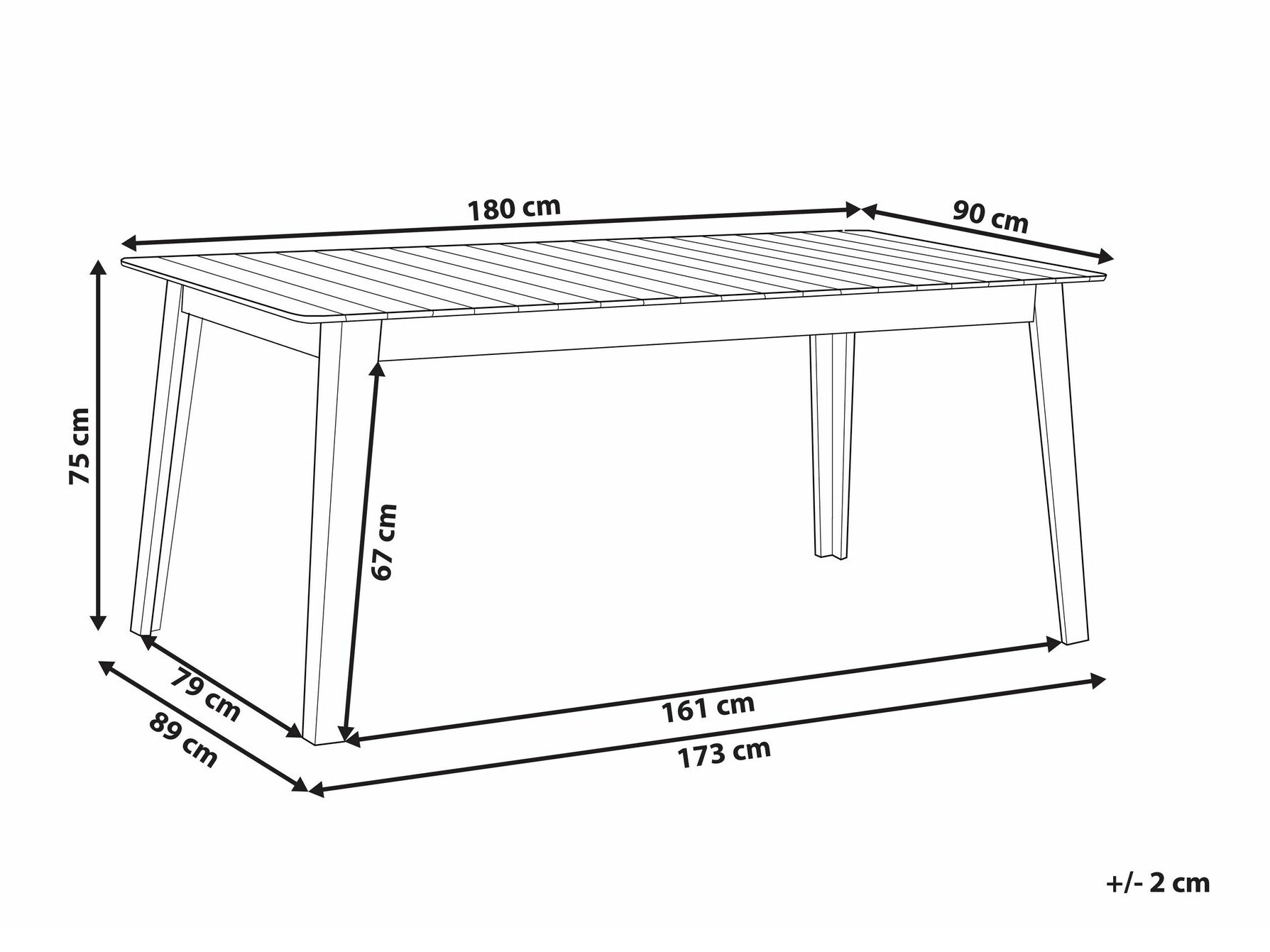 Dārza galds Berwyn 2595