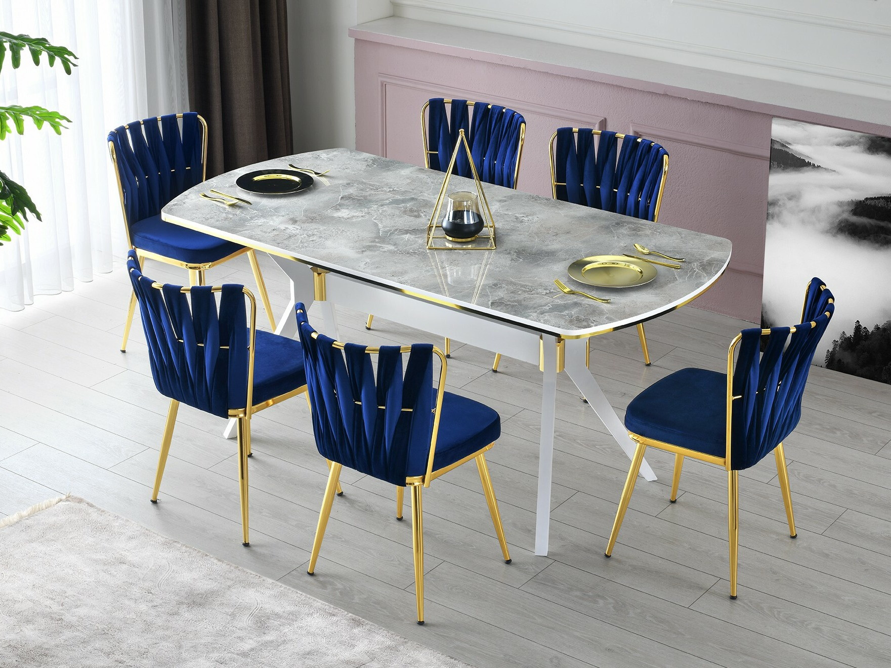 Galds Kailua 2469 (Pelēks marmors)