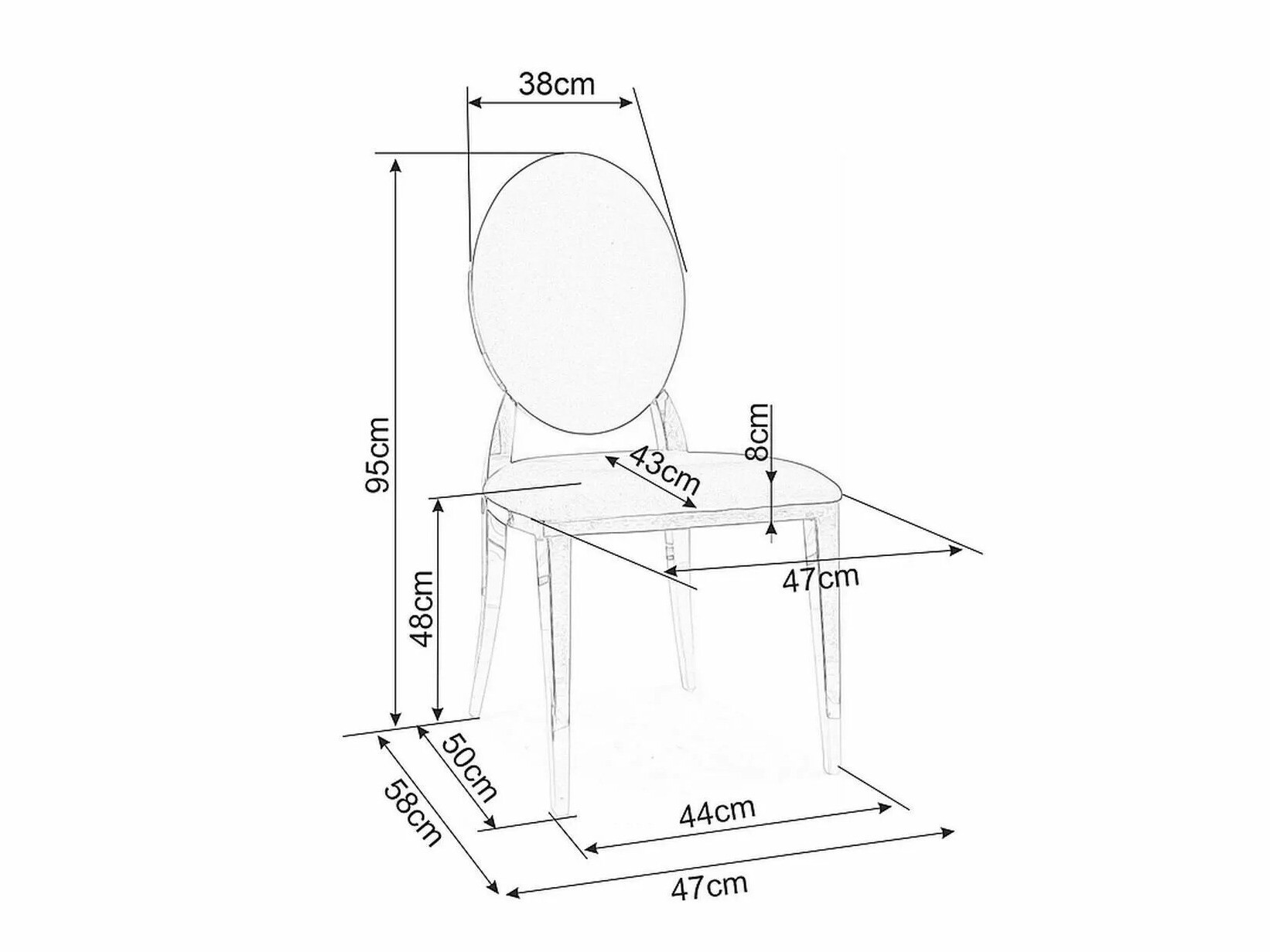 Krēsls Detroit 720 (Melns)