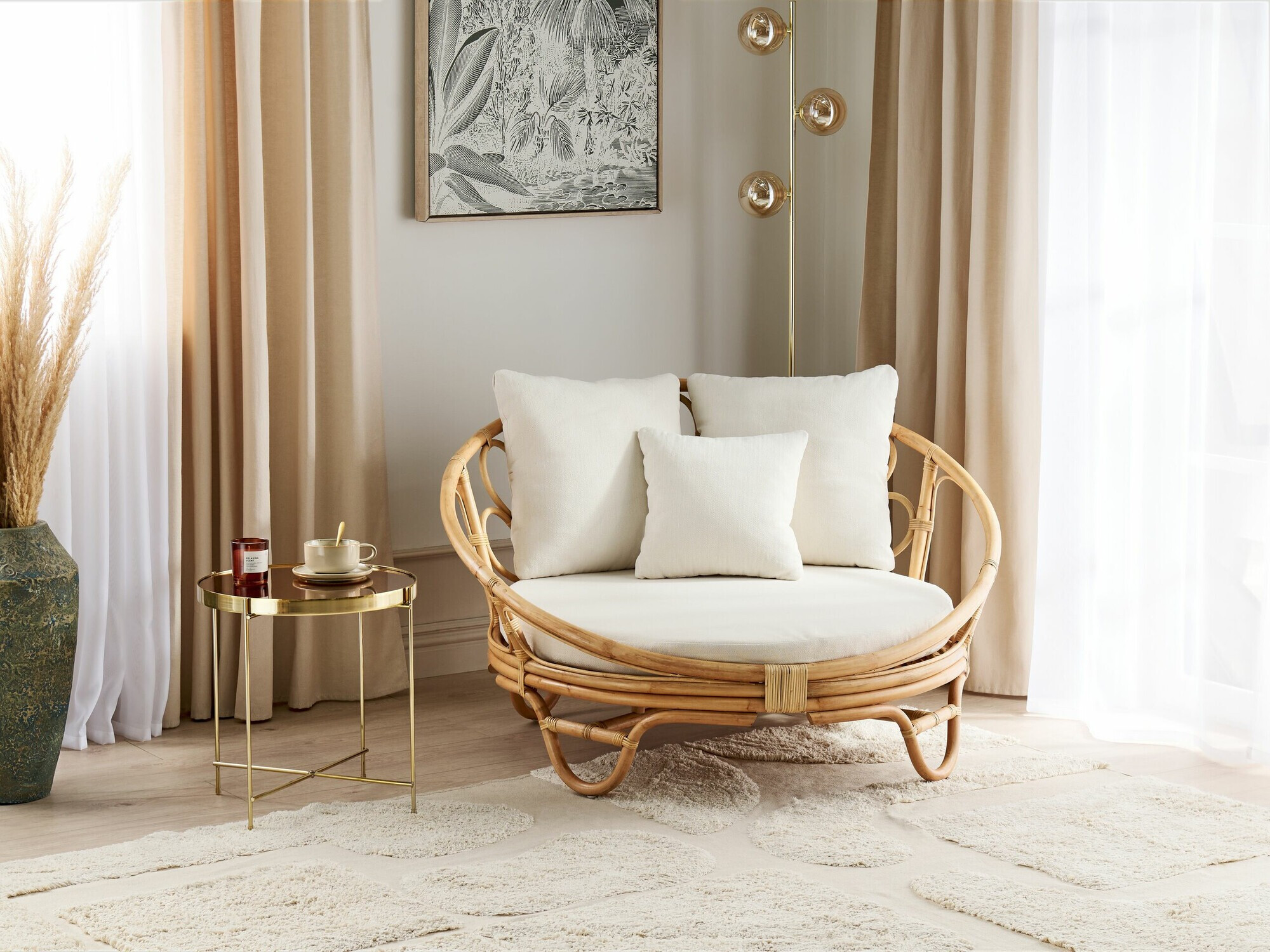 Dārza atpūtas krēsls Berwyn 2600 (Gaiši brūns)