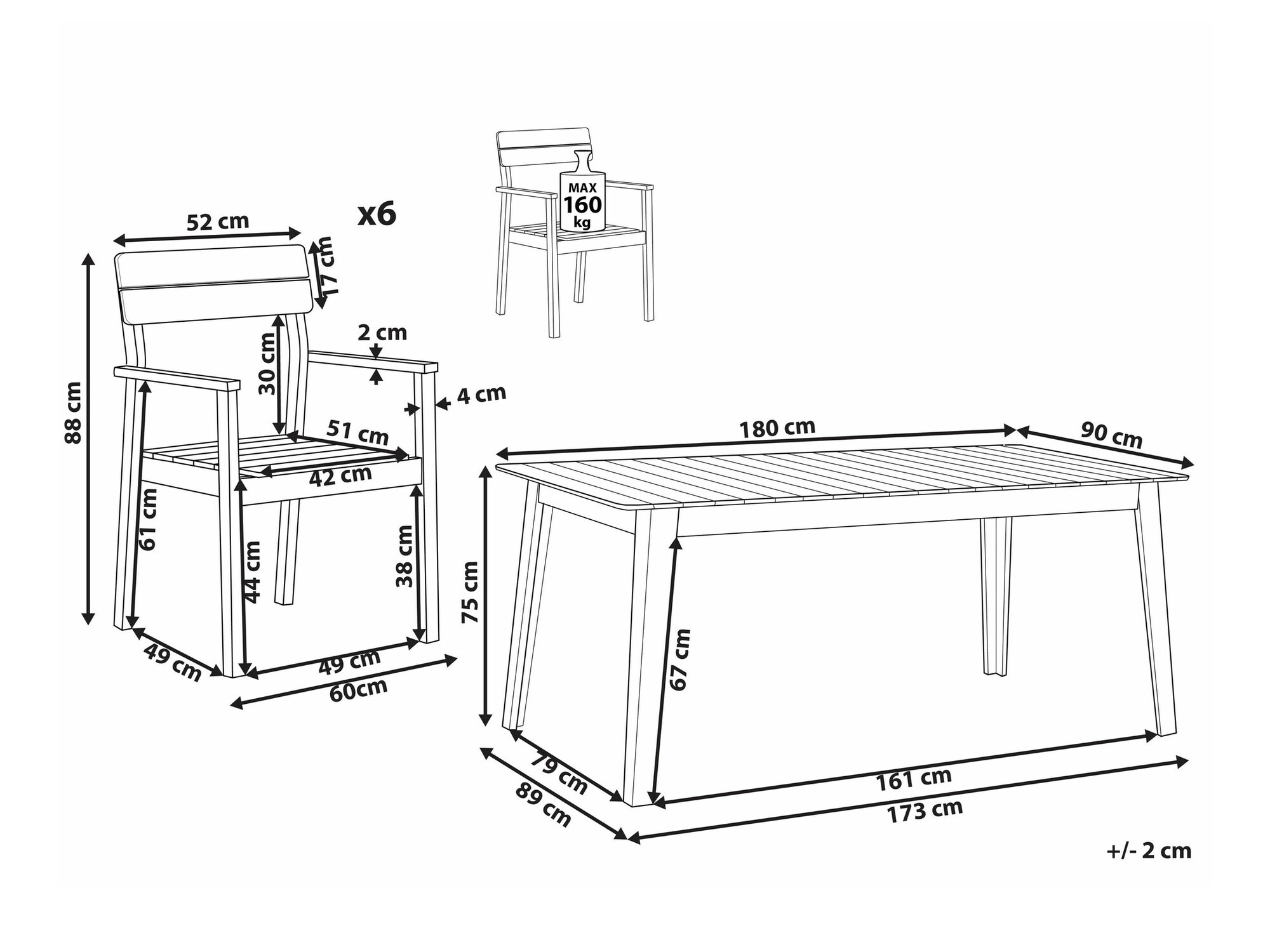 Galds un krēslu komplekts Berwyn 2597