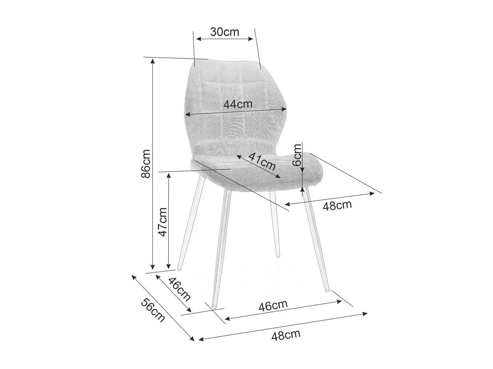 Krēsls Detroit 723 (Melns)