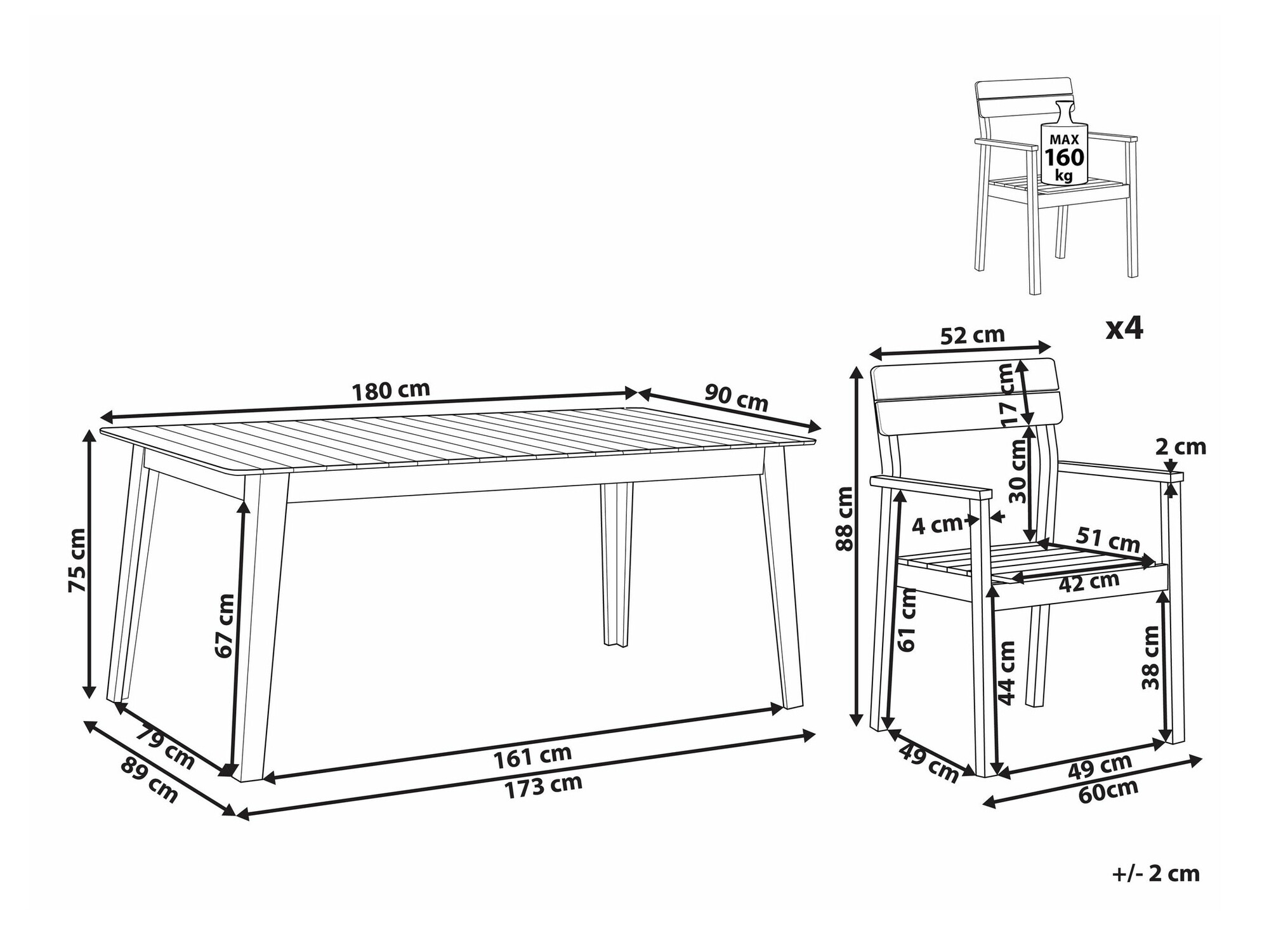 Стол и стулья Berwyn 2599