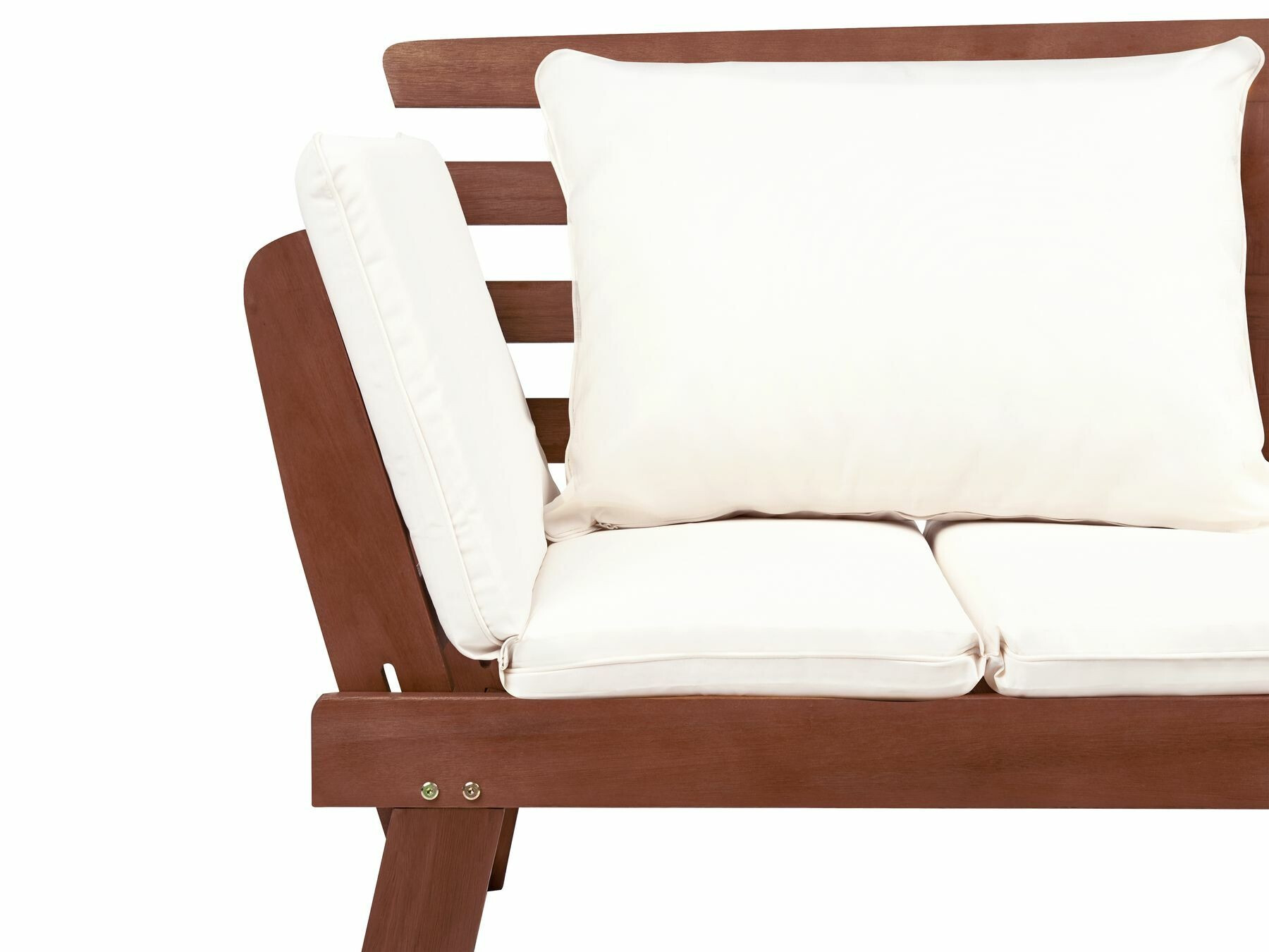 Dārza dīvāns Berwyn 1979 (Balts + Tumšs koks)