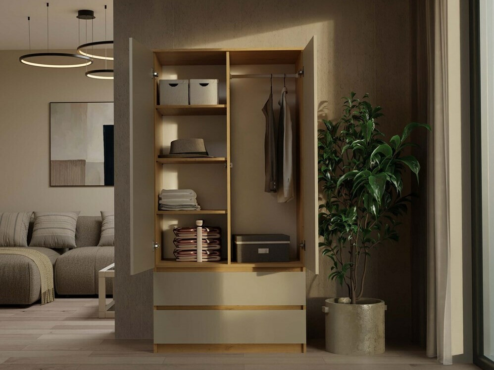 Шкаф Elbvelu 116 (Artisan дуб + Кашемир)