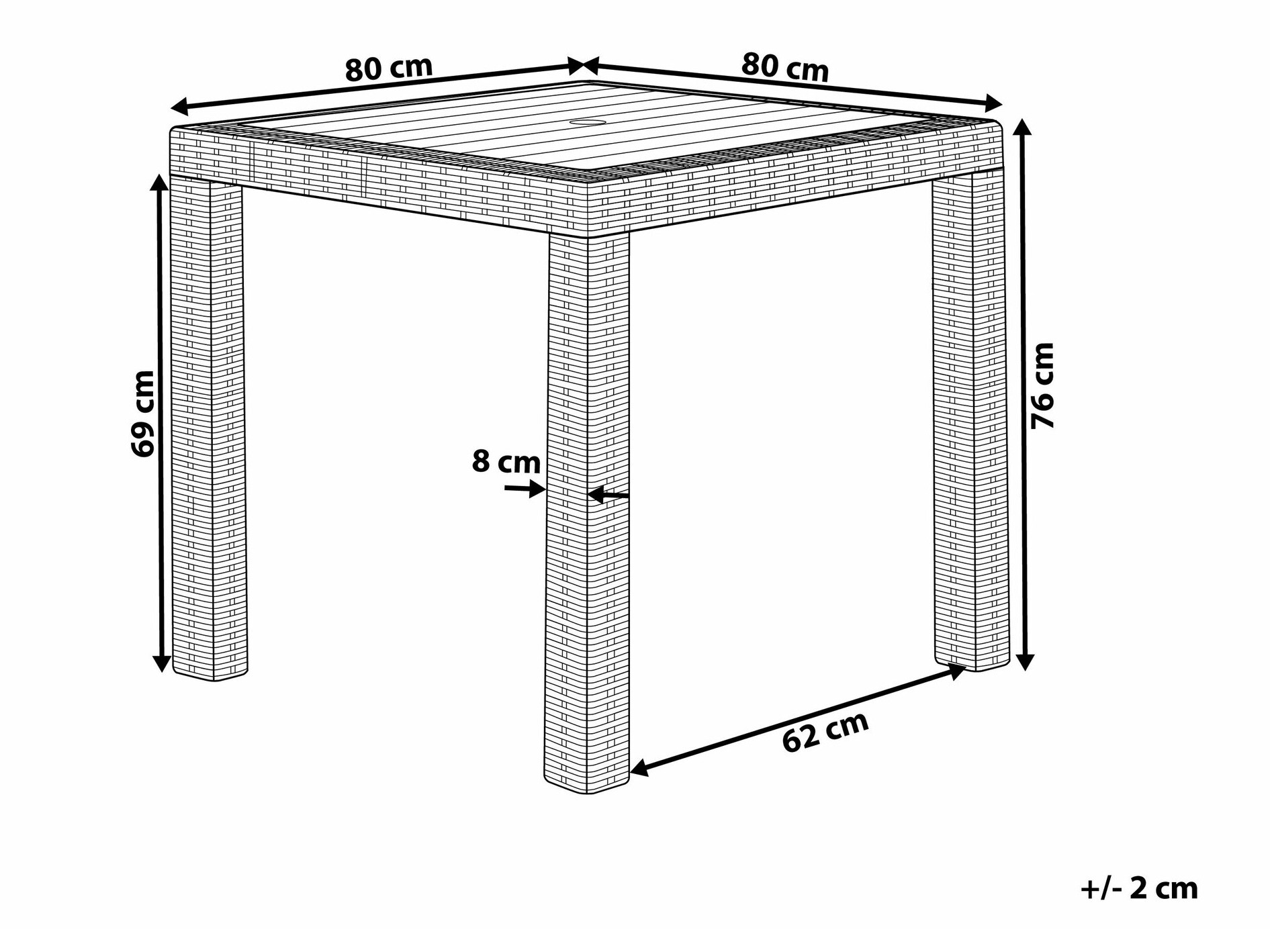 Dārza galds Berwyn 2603 (Grafīts)