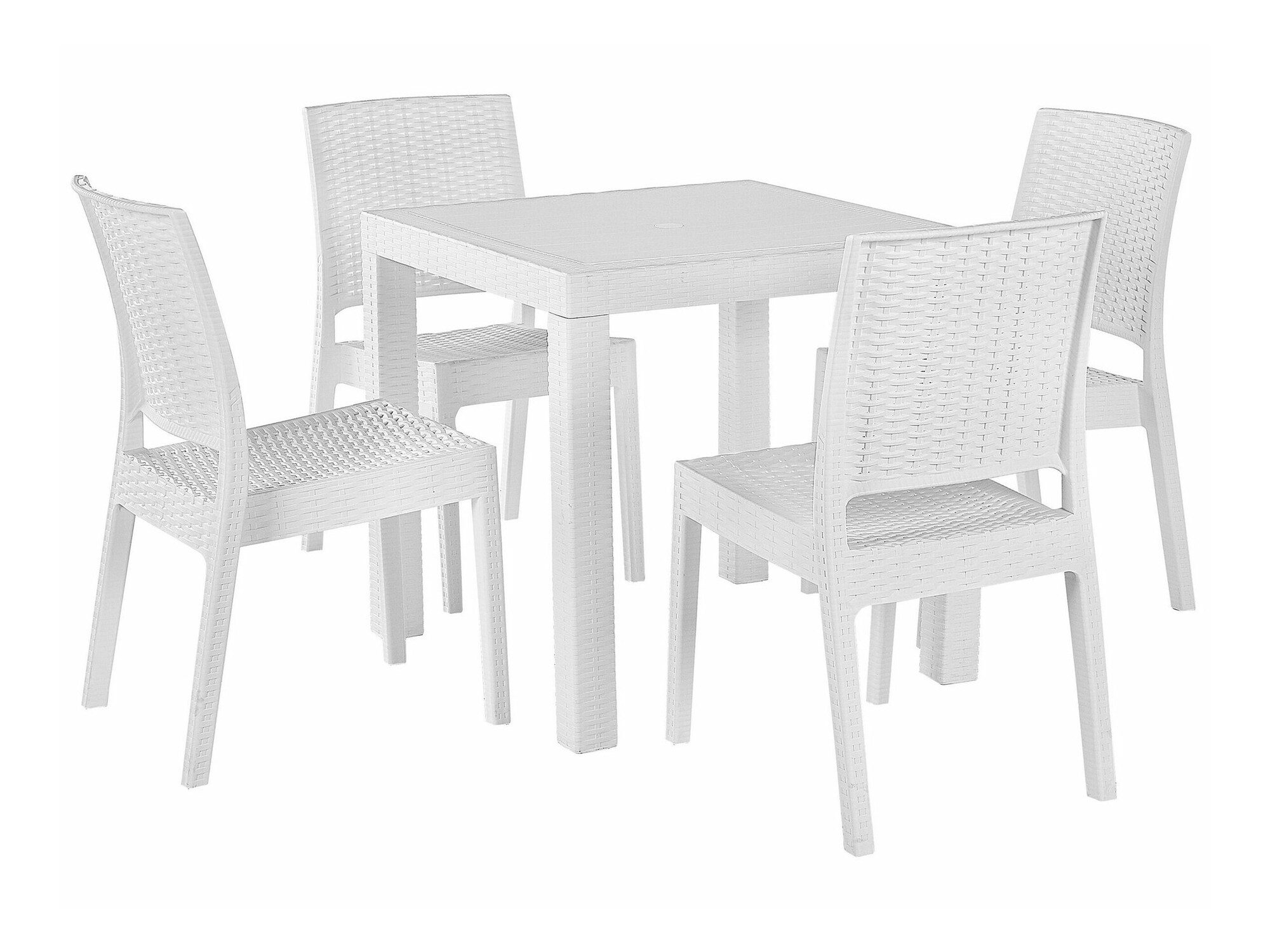 Galds un krēslu komplekts Berwyn 2606 (Balts)