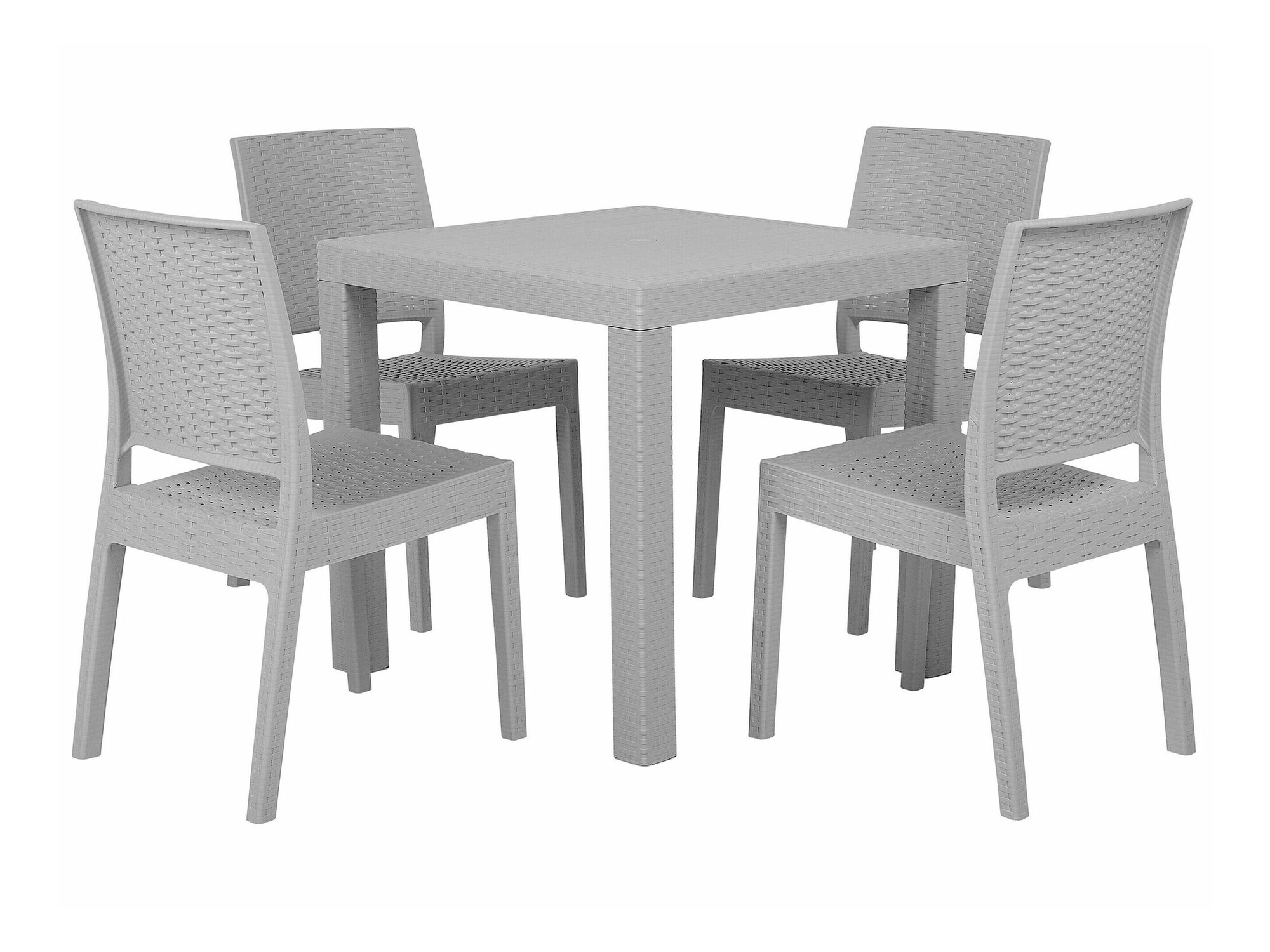 Galds un krēslu komplekts Berwyn 2606 (Gaiši pelēks)