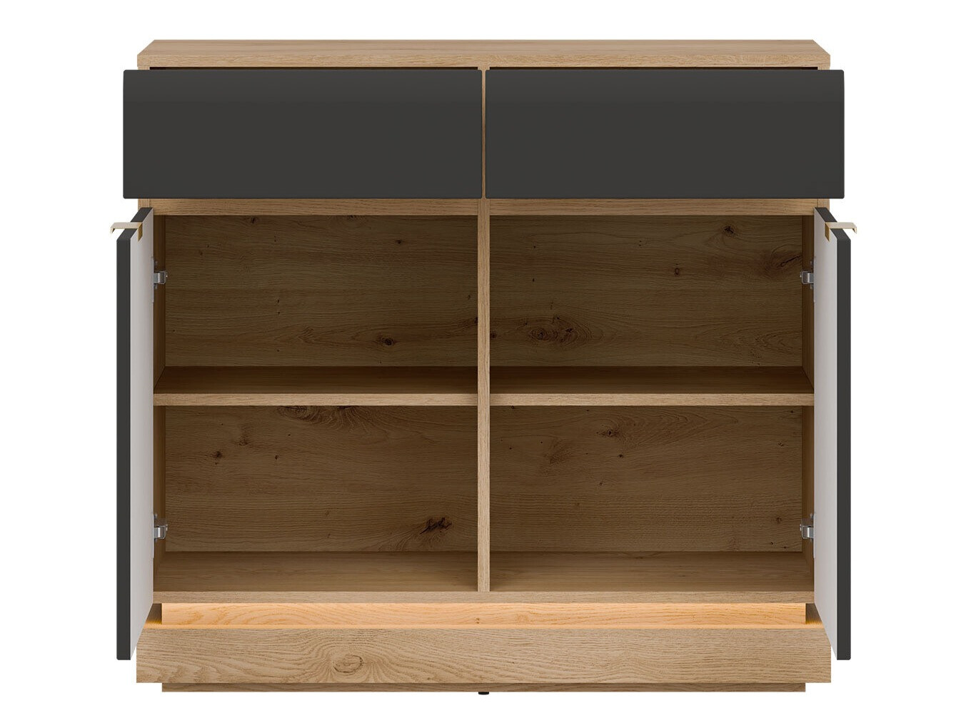 Kомод Teselbu 102 (Антрацит + Дуб)