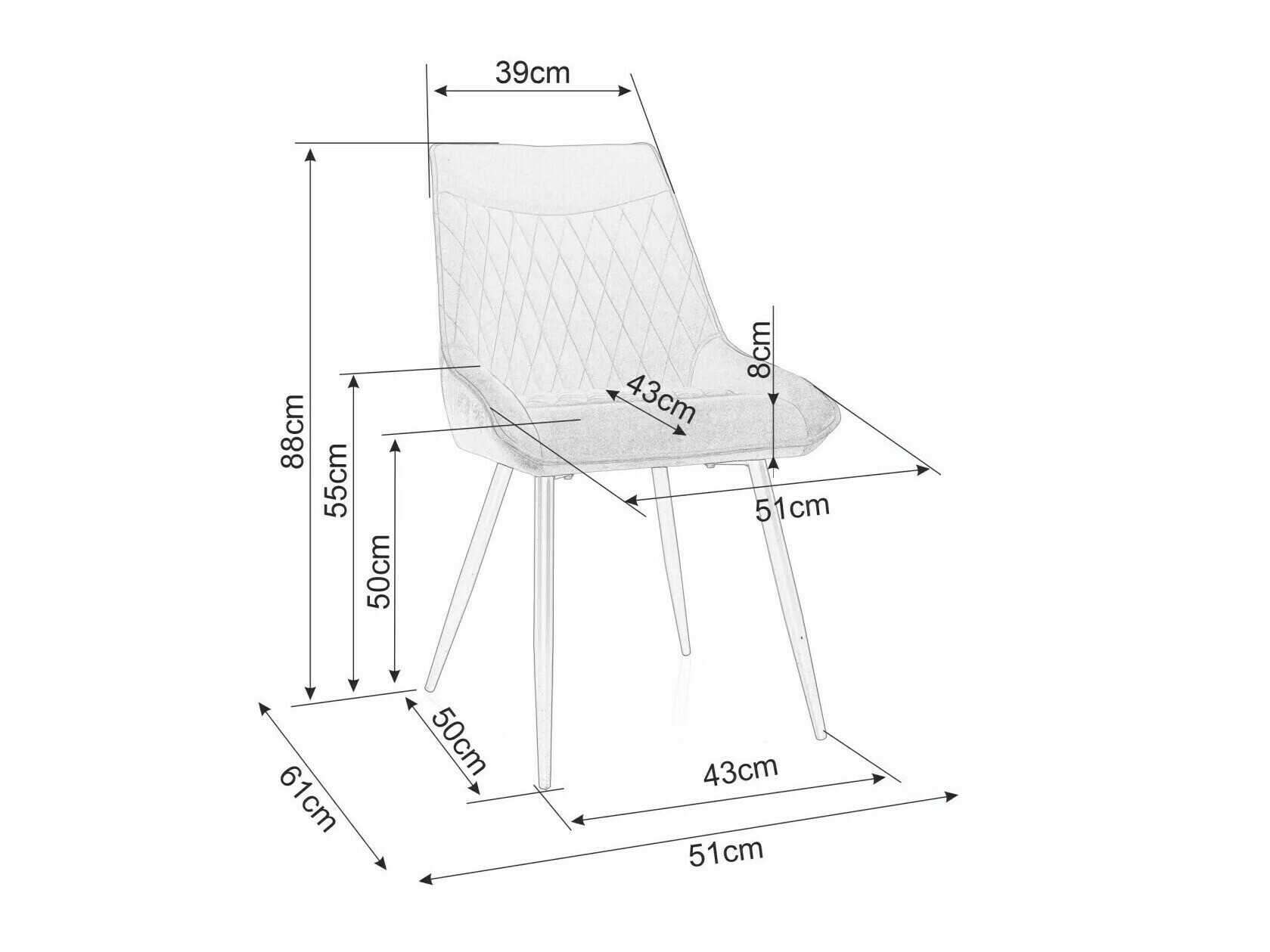 Krēsls Detroit 732 (Pelēks)