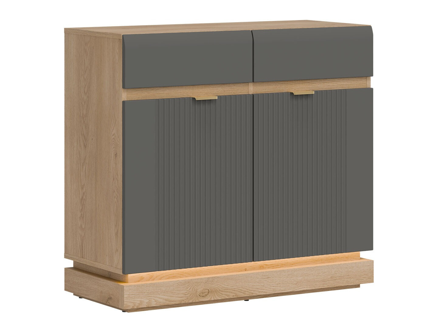 Kumode Teselbu 102 (Pelēks + Ozols)