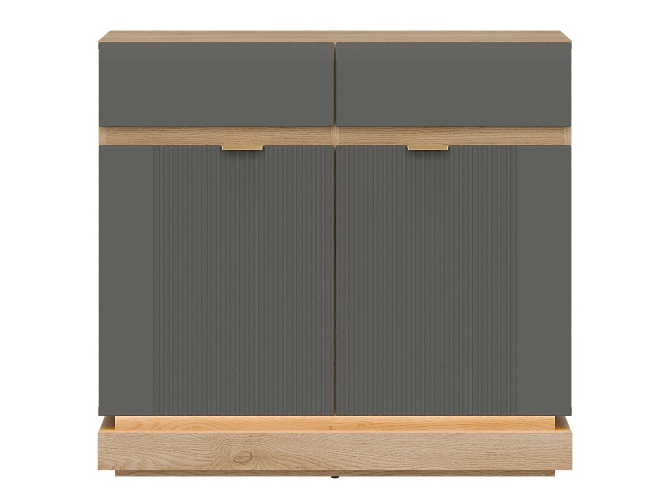 Kumode Teselbu 102 (Pelēks + Ozols)