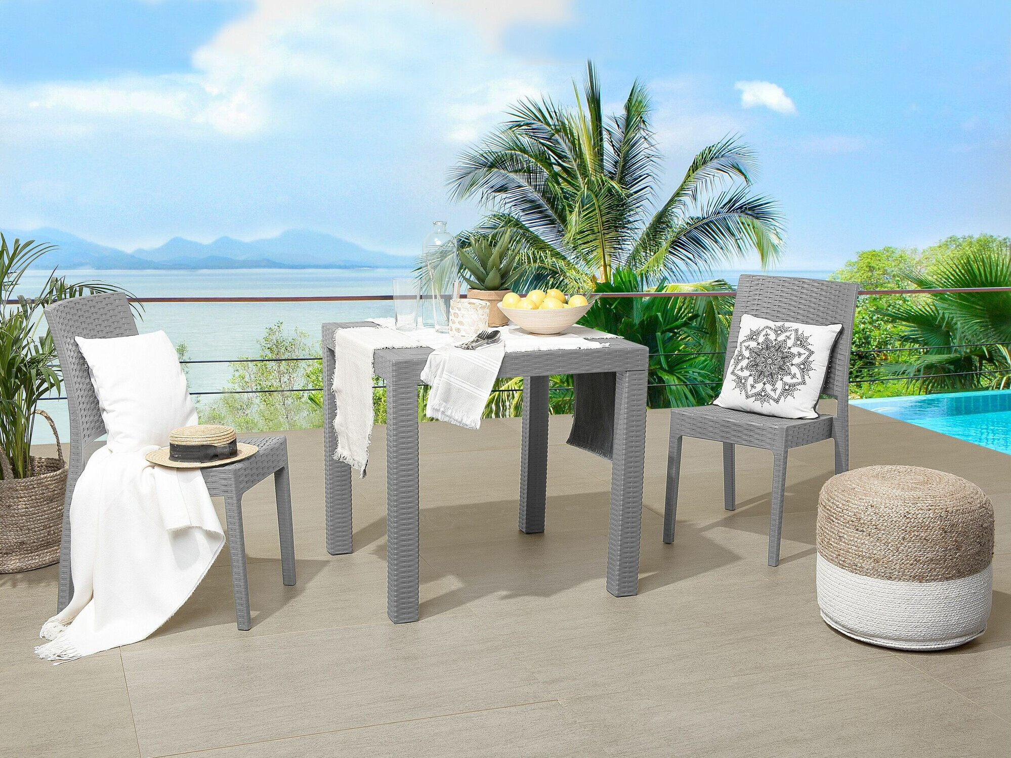 Садовый стол Berwyn 2603 (Светло-серый)