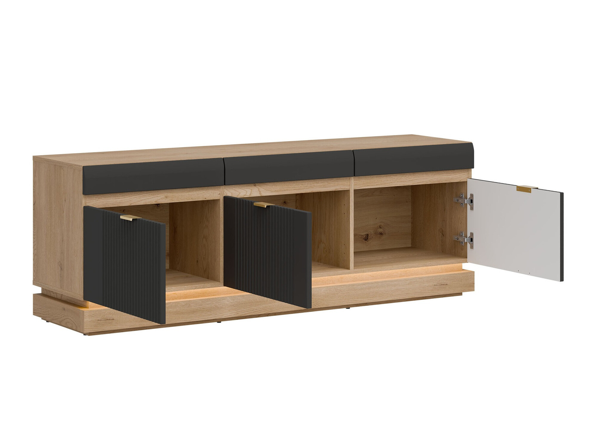 TV galds Teselbu 100 (Antracīts + Torro ozols)