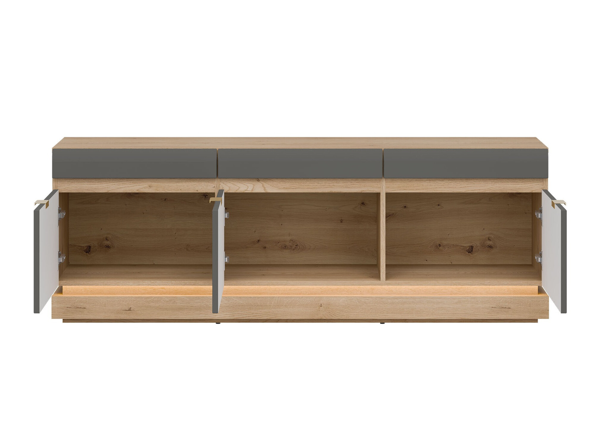 TV galds Teselbu 100 (Pelēks + Torro ozols)