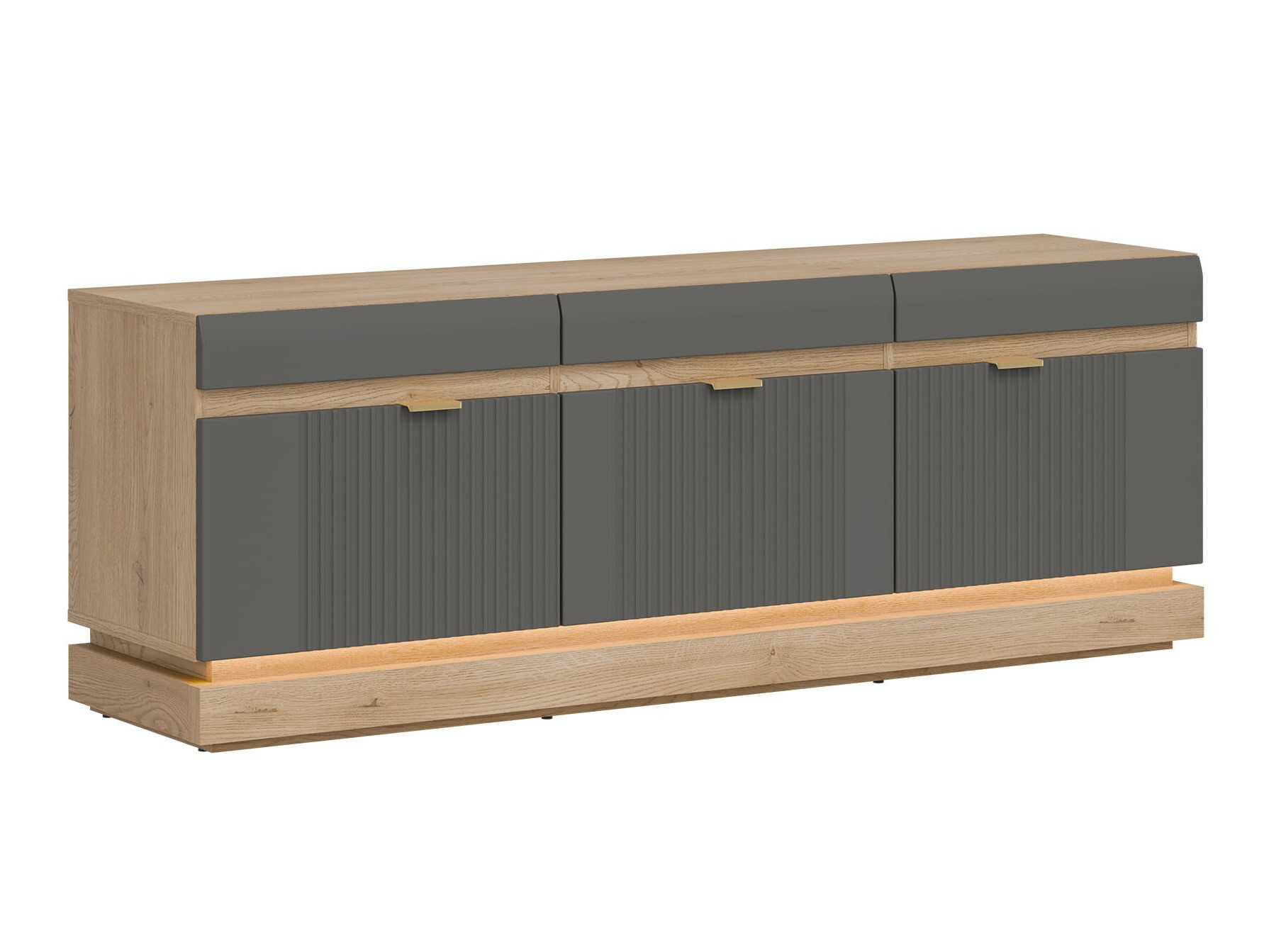 TV galds Teselbu 100 (Pelēks + Torro ozols)