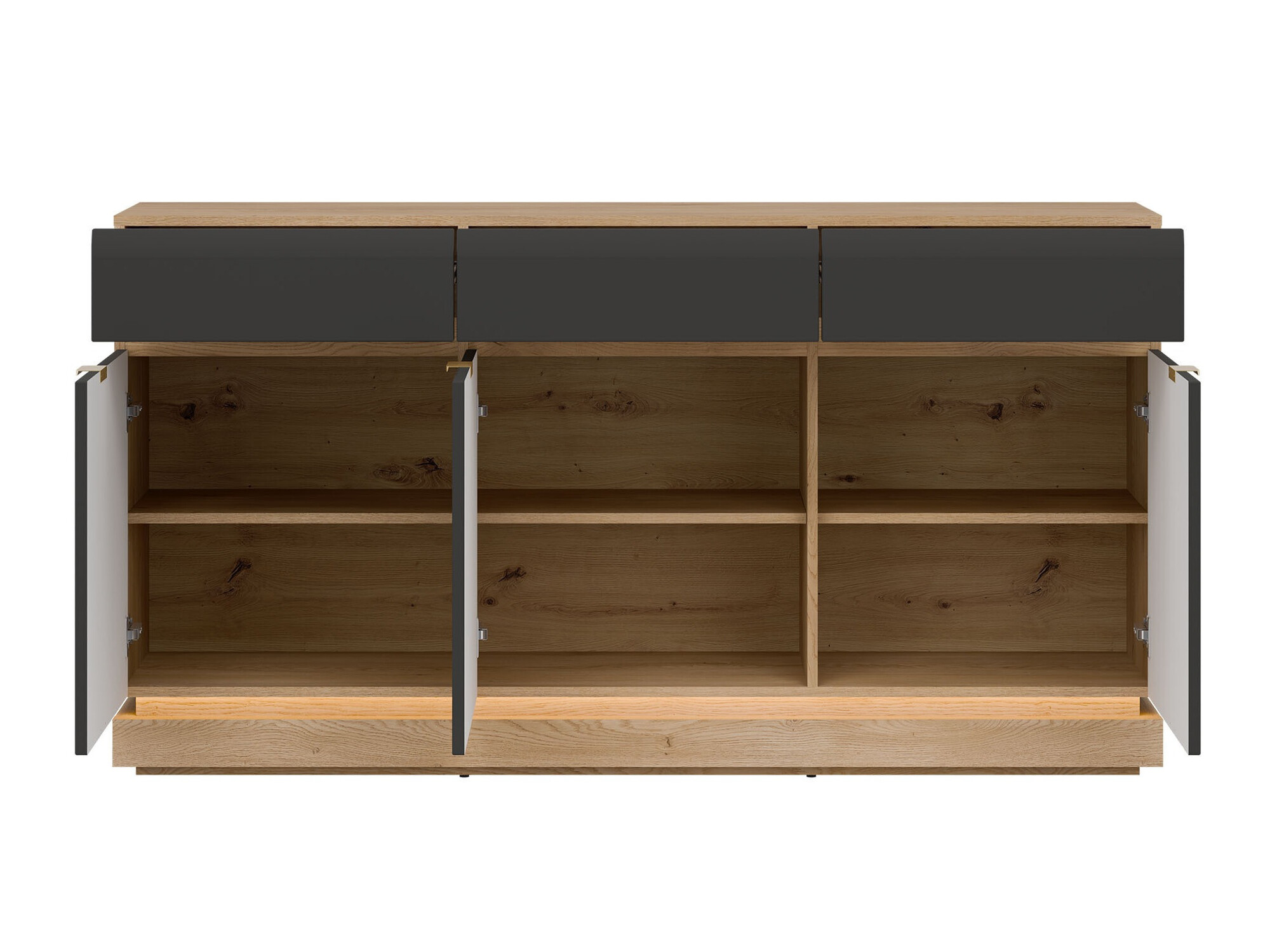 Kомод Teselbu 104 (Антрацит + Дуб)