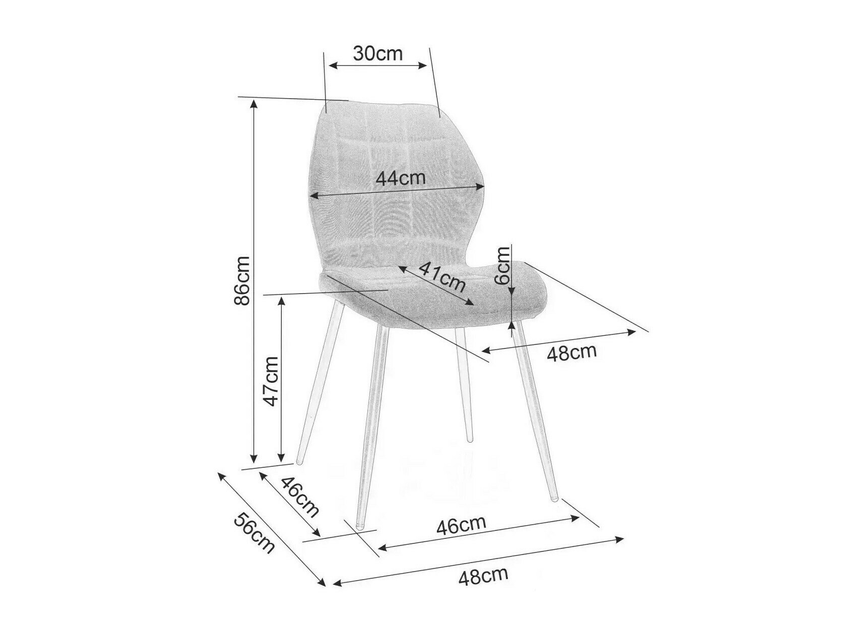 Krēsls Detroit 736 (Melns)
