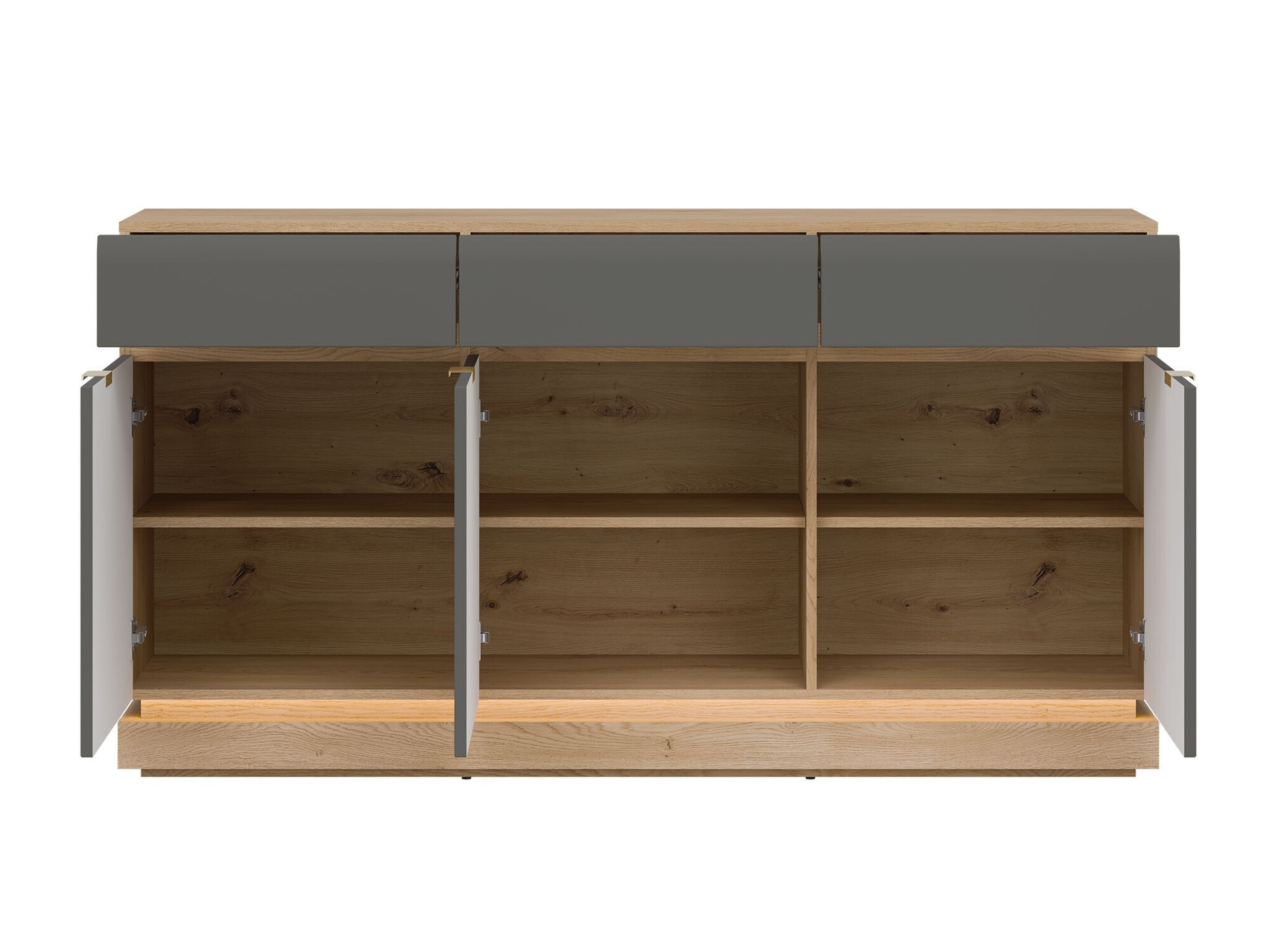 Kumode Teselbu 104 (Pelēks + Ozols)