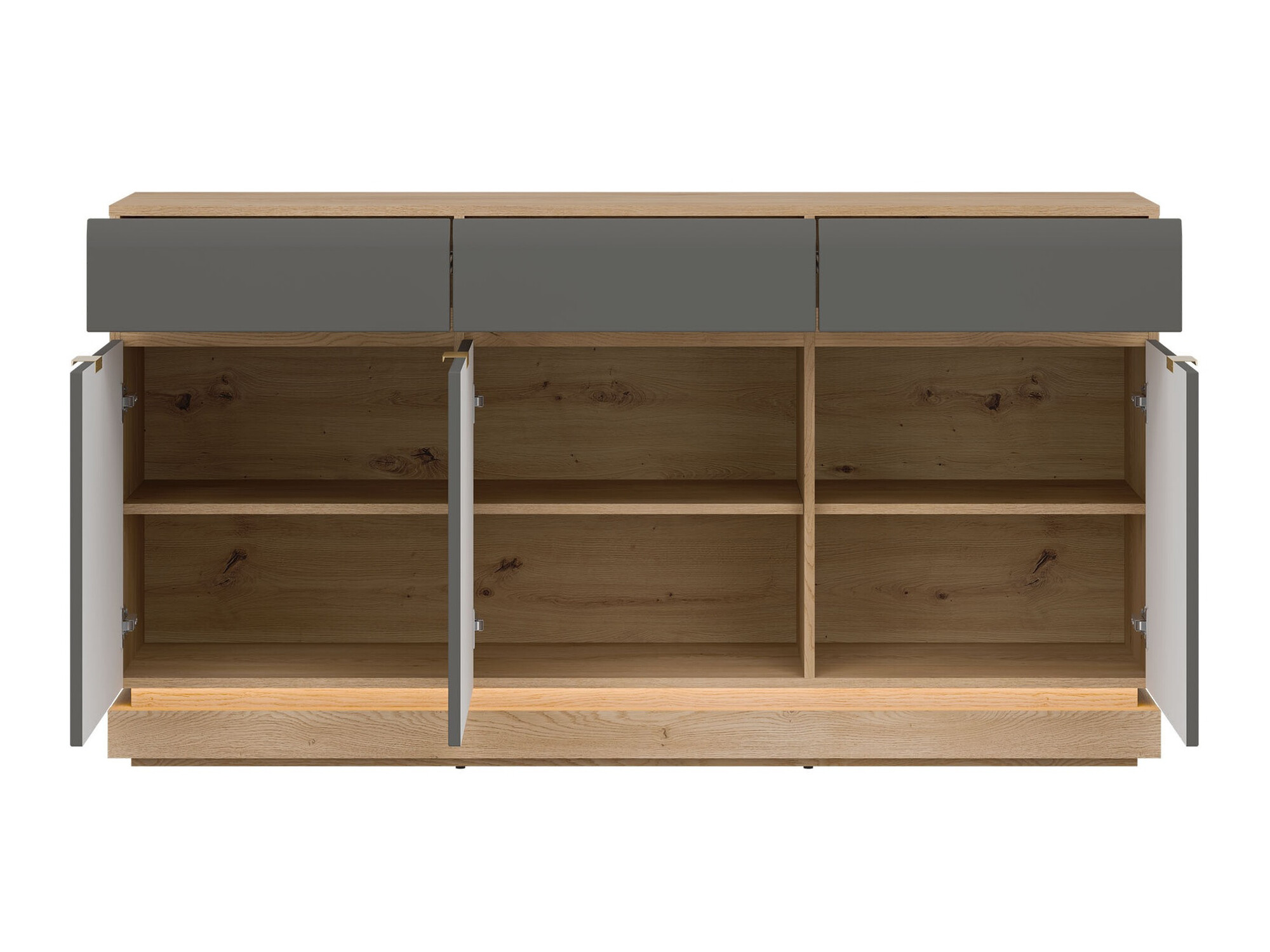 Kumode Teselbu 104 (Pelēks + Ozols)