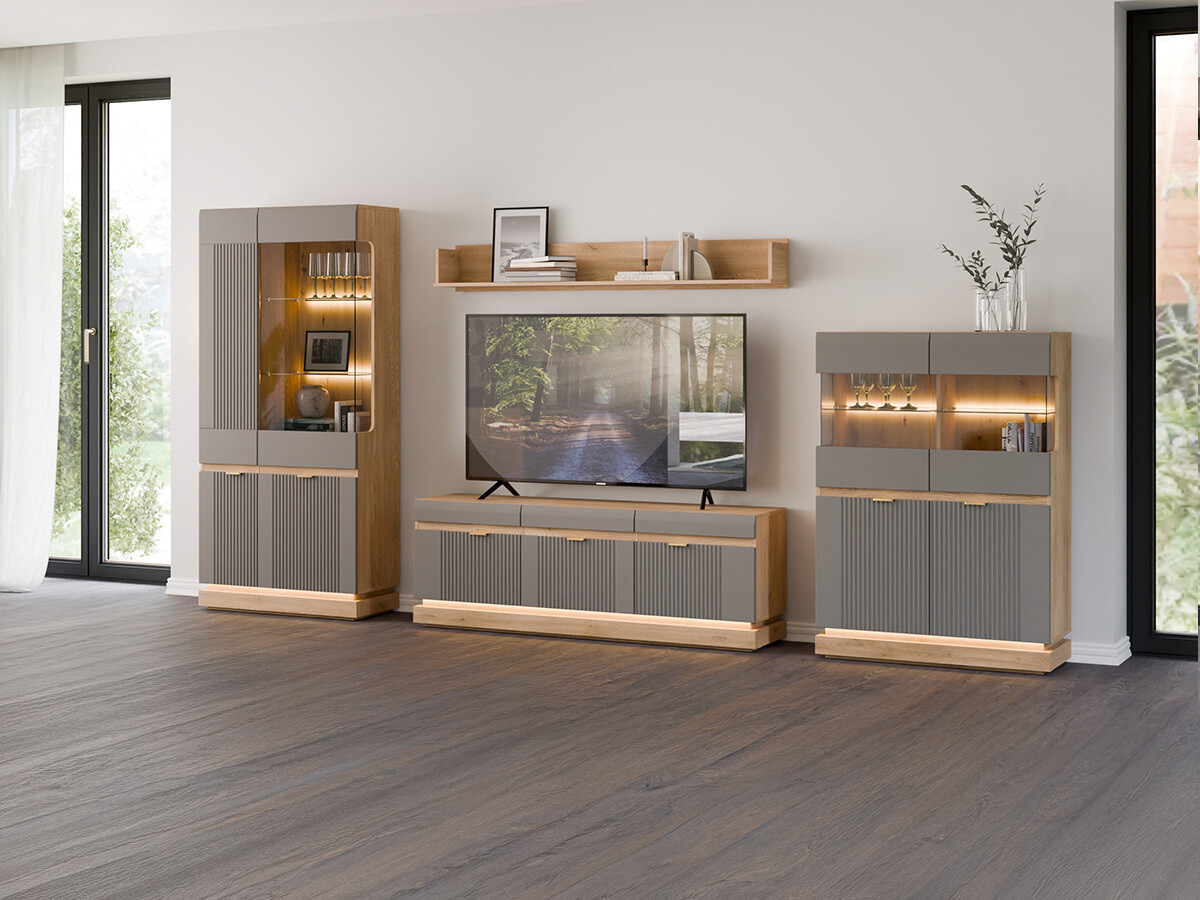 Шкафчик Teselbu 105 (Серый + Дуб)