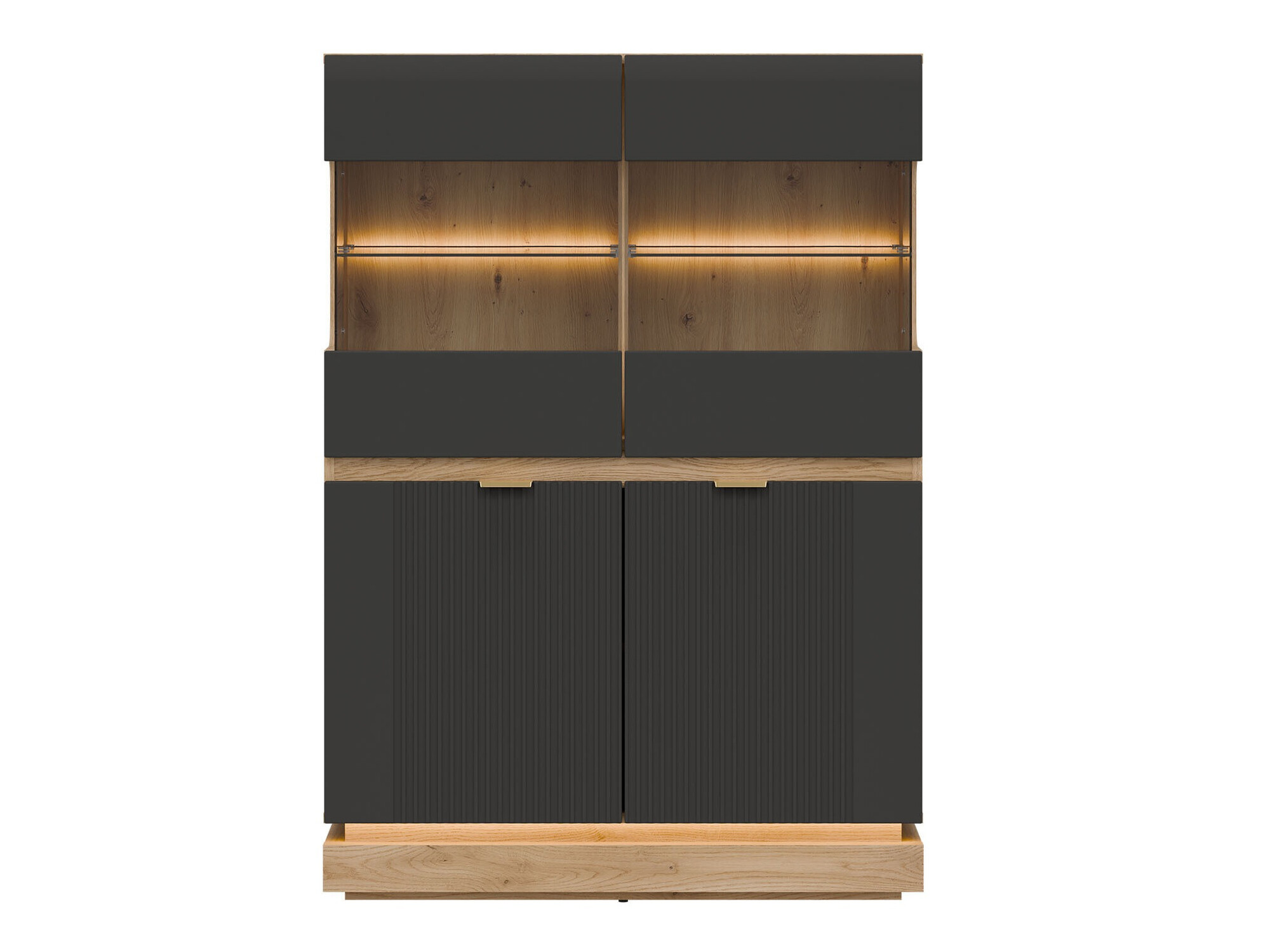 Skapis Teselbu 105 (Antracīts + Ozols)