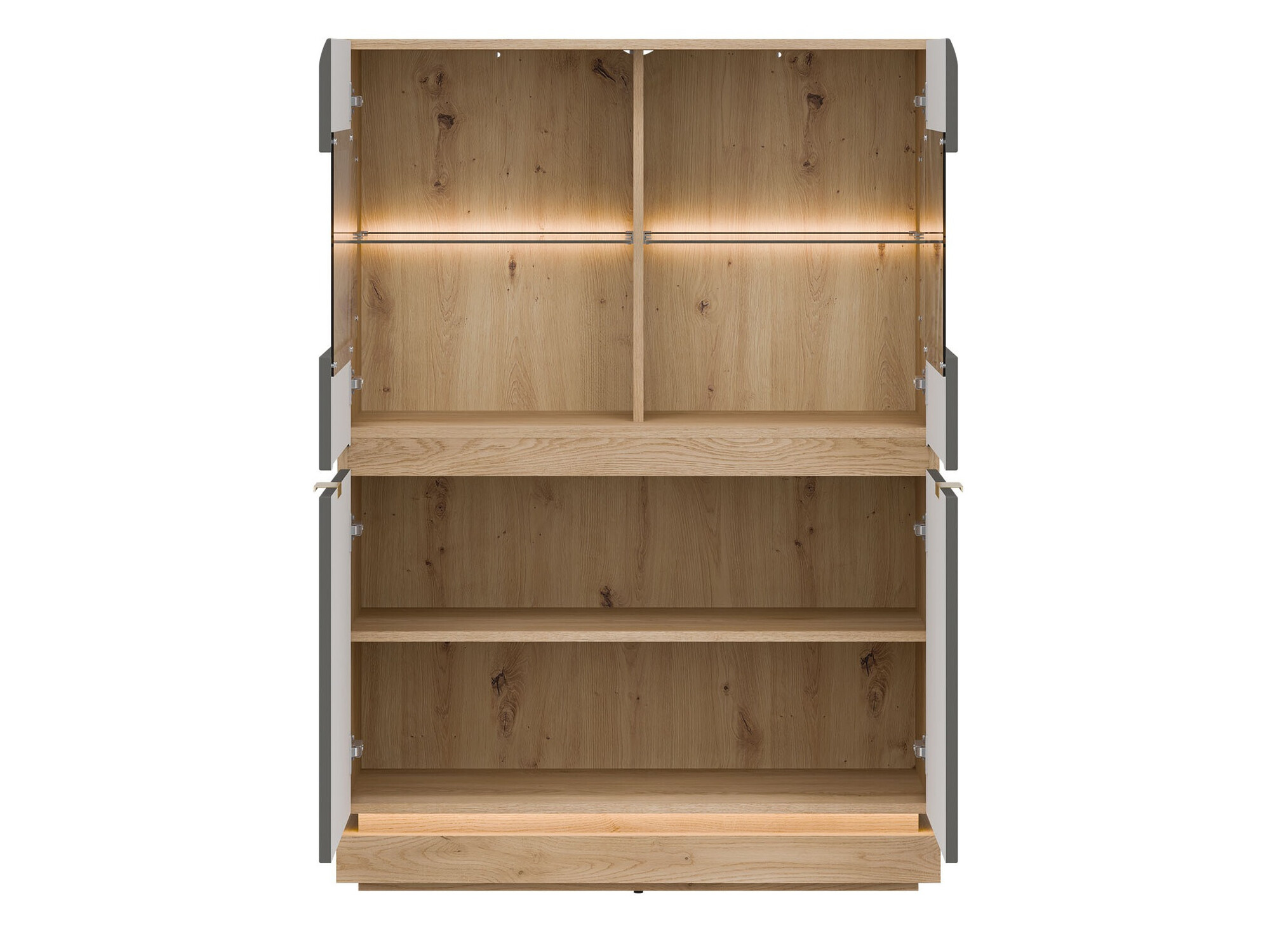 Skapis Teselbu 105 (Pelēks + Ozols)