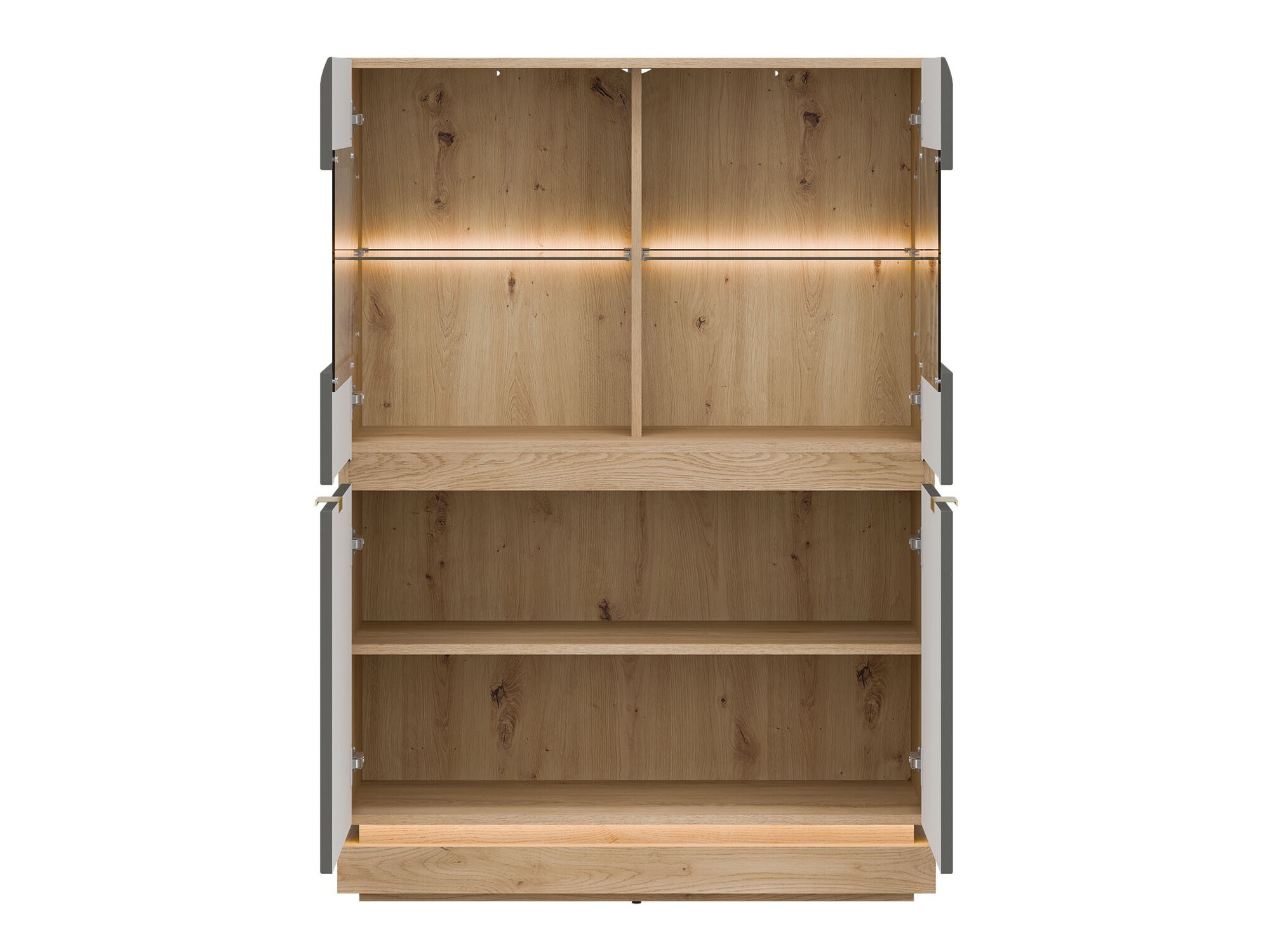 Skapis Teselbu 105 (Pelēks + Ozols)