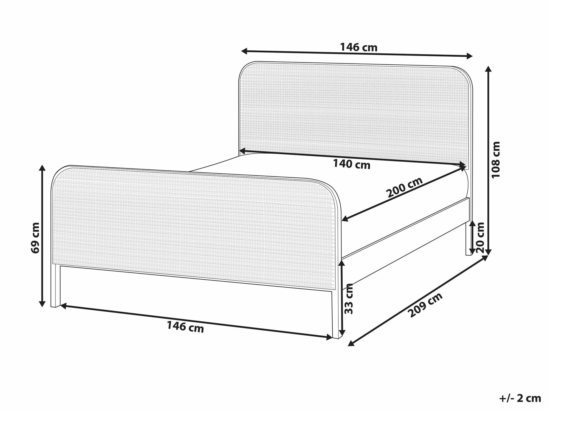 Кровать Berwyn 2613 (Чёрный)